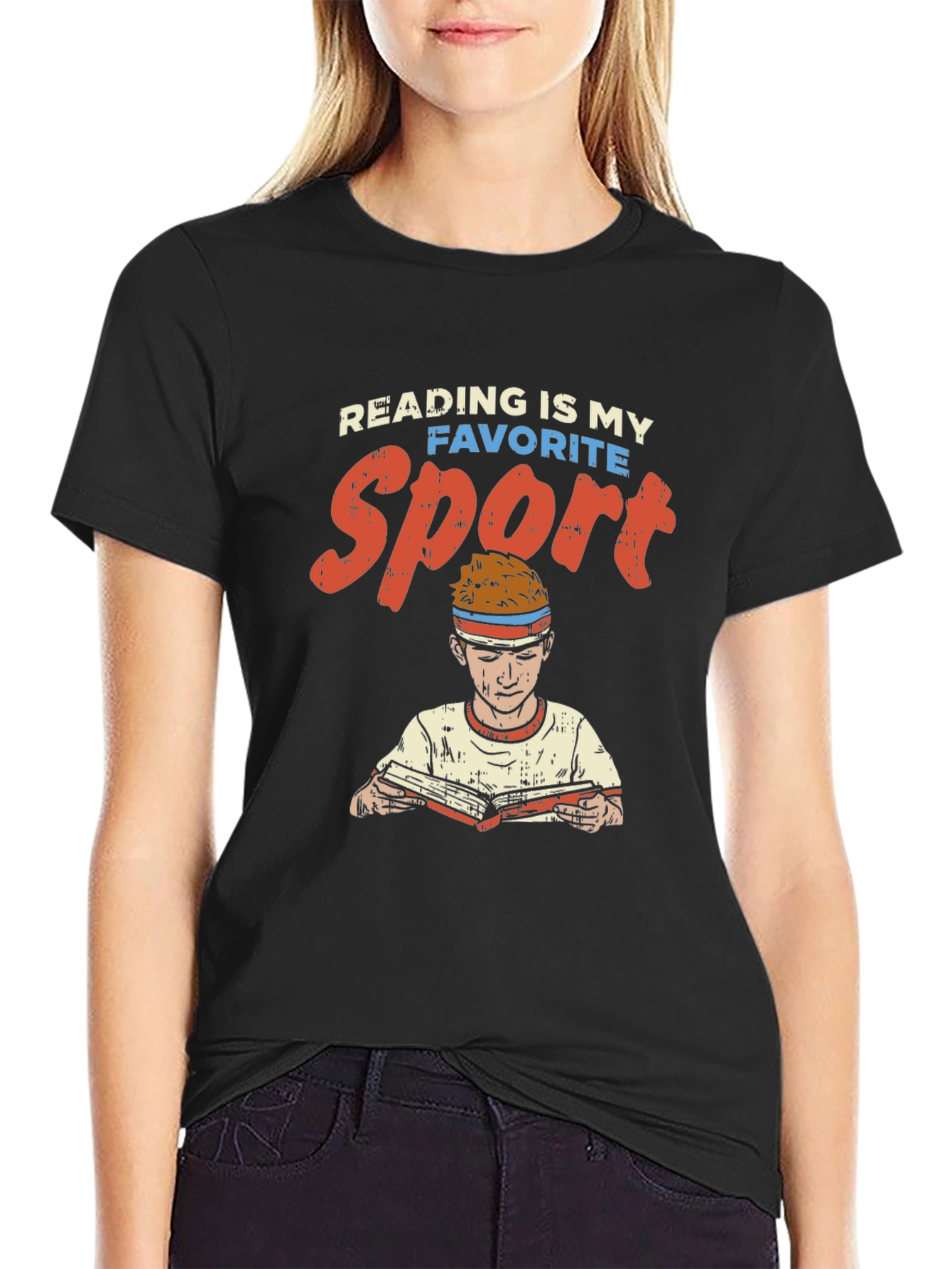 Reading is My Favorite Sport Graphic Tee