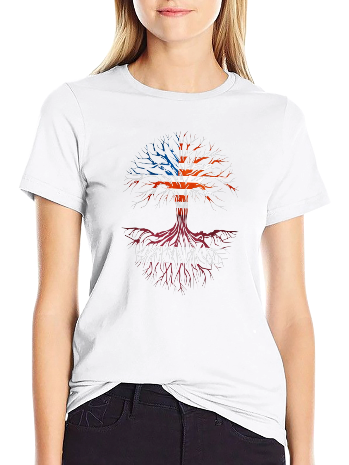 American Roots Tree Black Graphic Tee