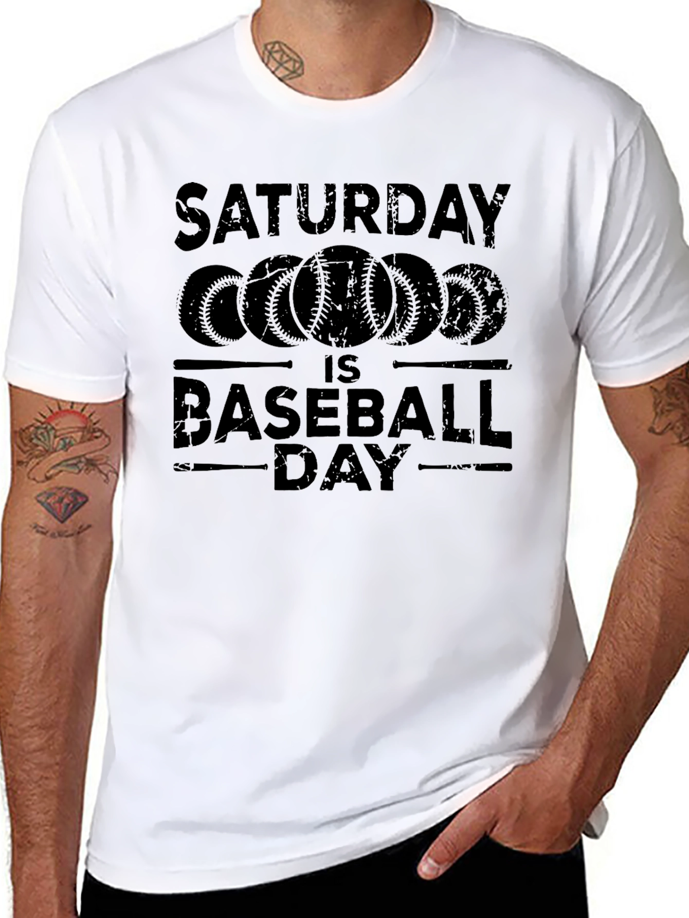 Saturday Baseball Day Graphic Tee