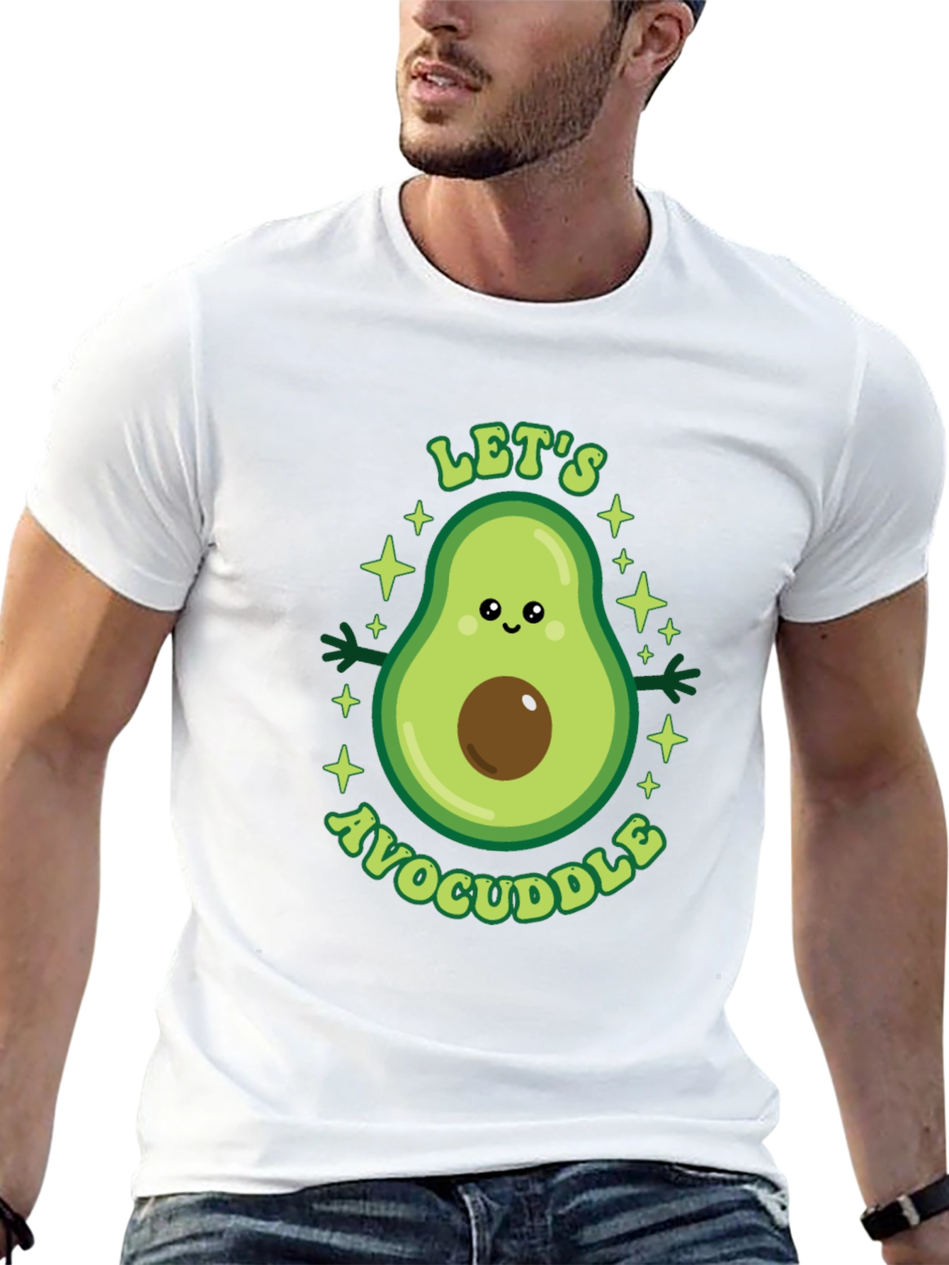 Lets Avocuddle Black T-Shirt