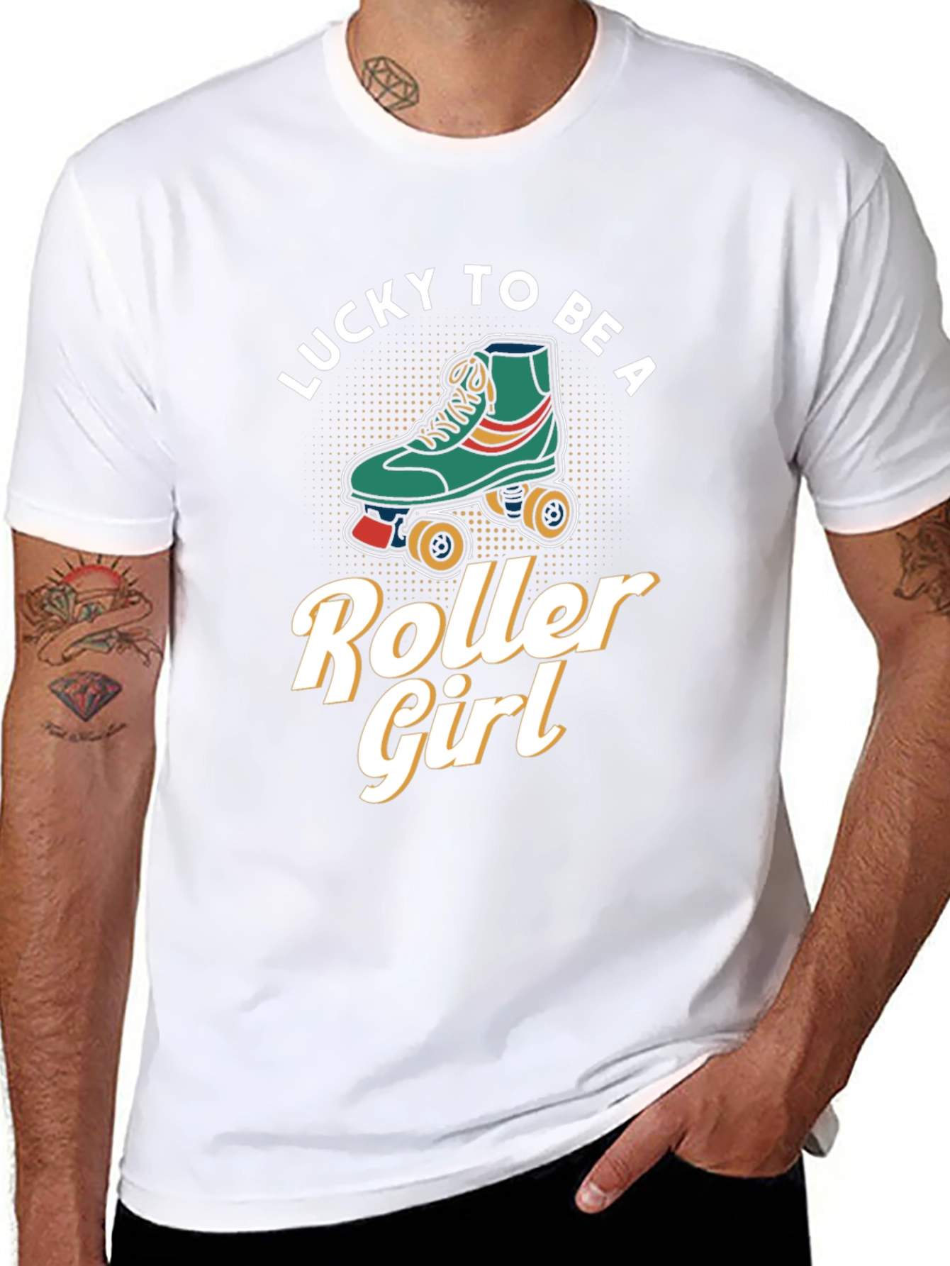 Lucky to be a Roller Girl Graphic Tee