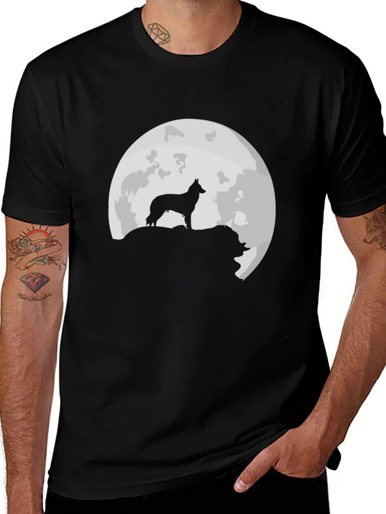 Wolf Moon T-Shirt - Black