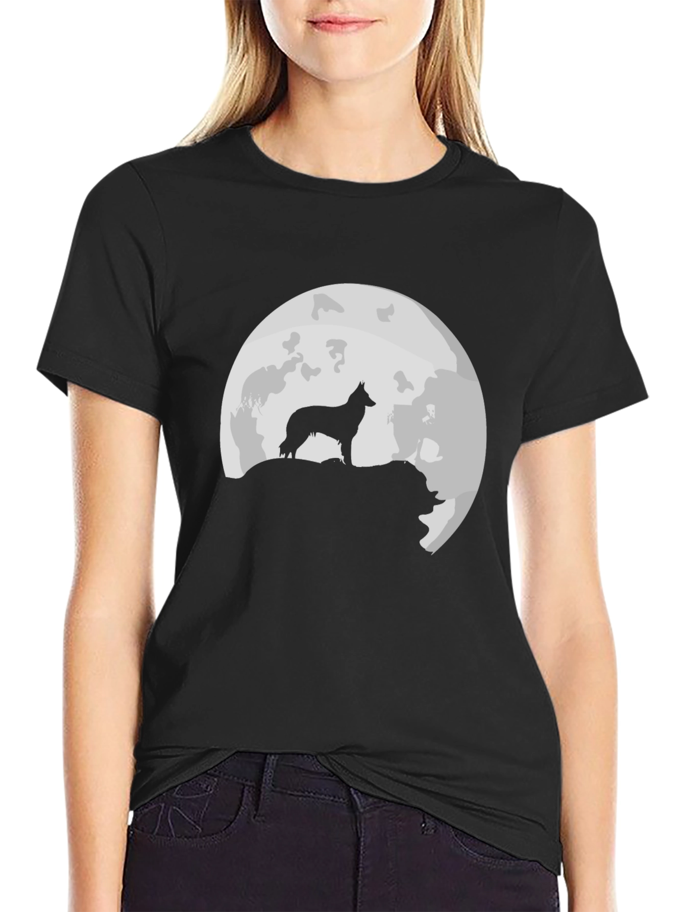 Wolf Moon T-Shirt - Black