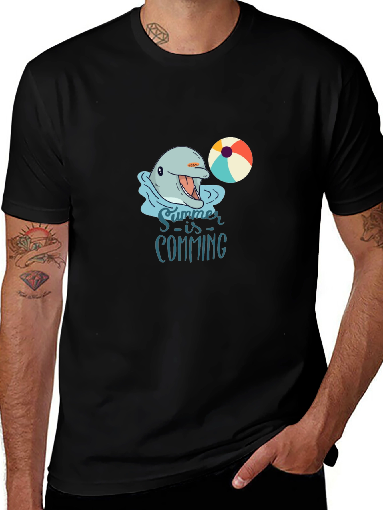 Summer Swimming Dolphin Tee