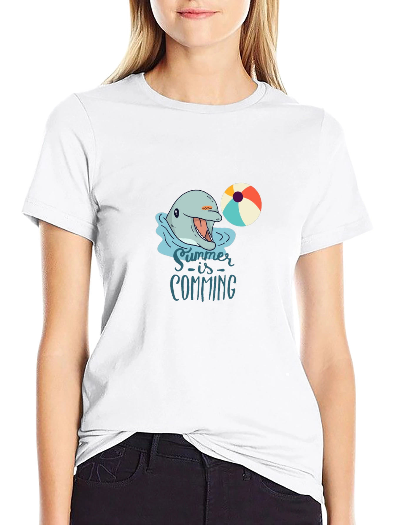 Summer Swimming Dolphin Tee