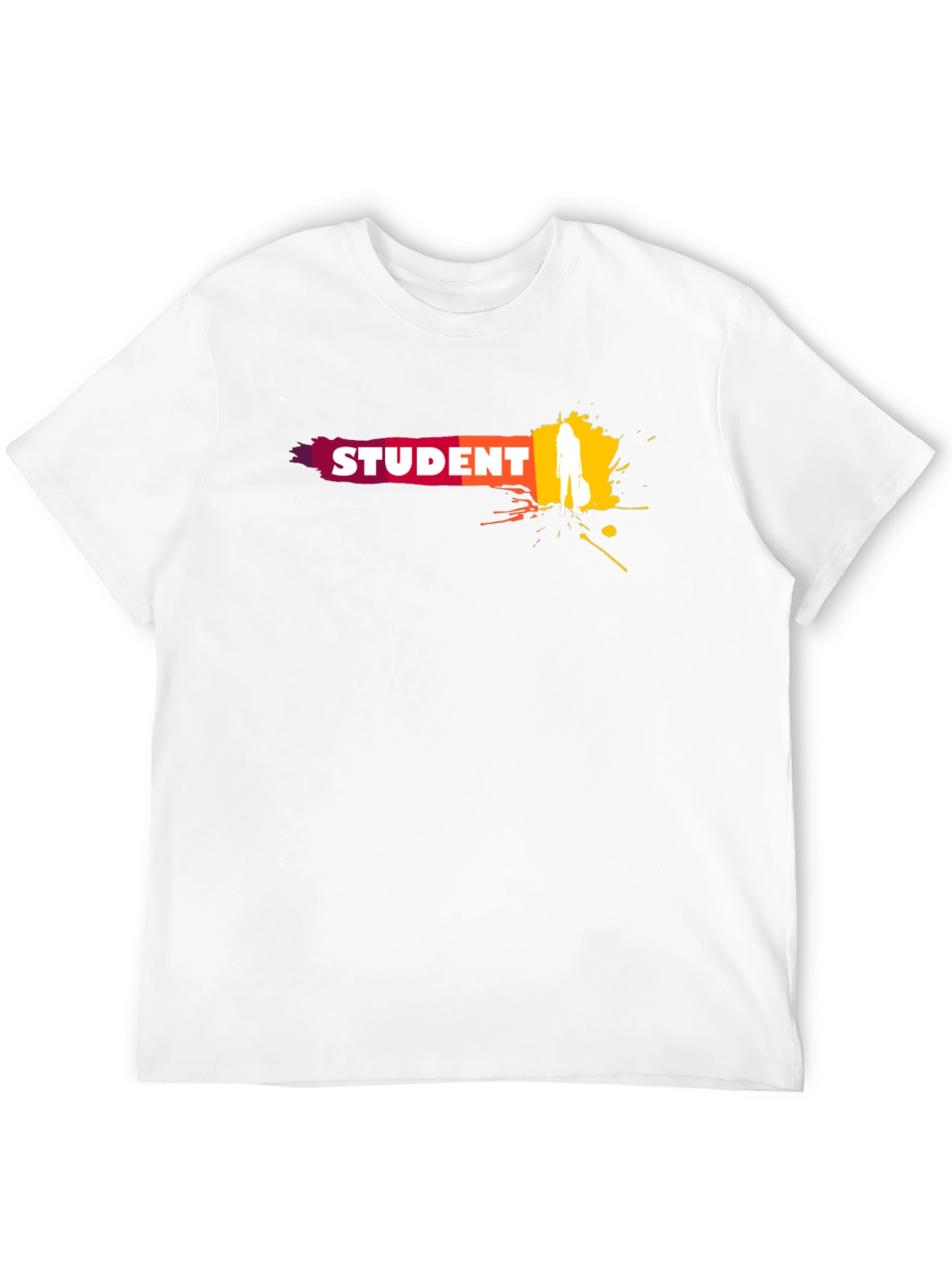 Student Graphic T-Shirt - Black Crew Neck Tee