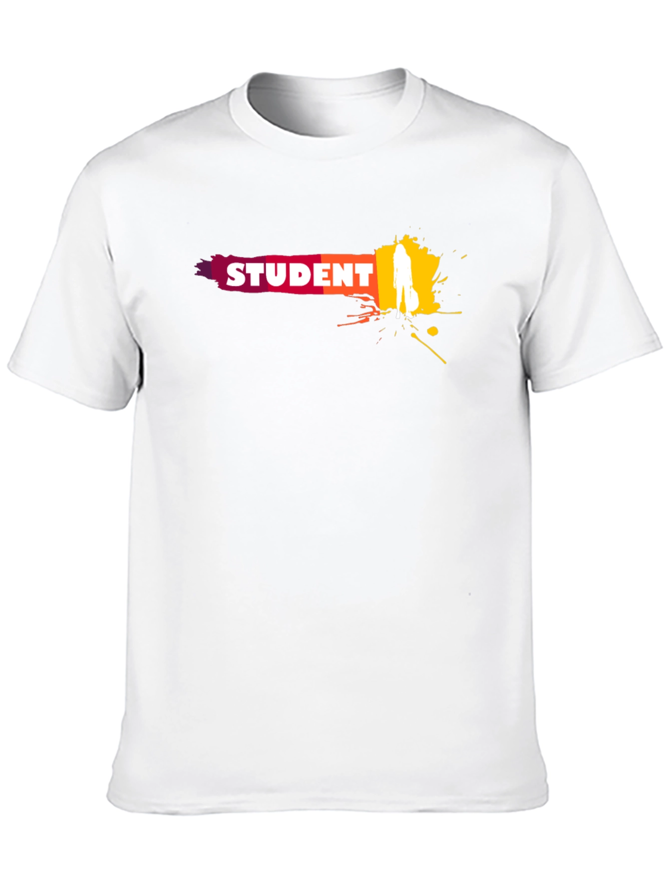 Student Graphic T-Shirt - Black Crew Neck Tee
