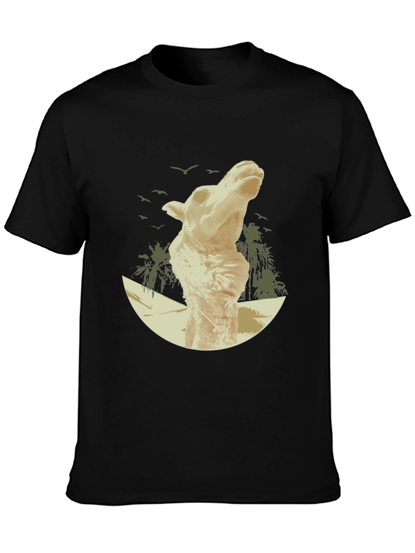 Desert Mirage Tee: Camel Silhouette