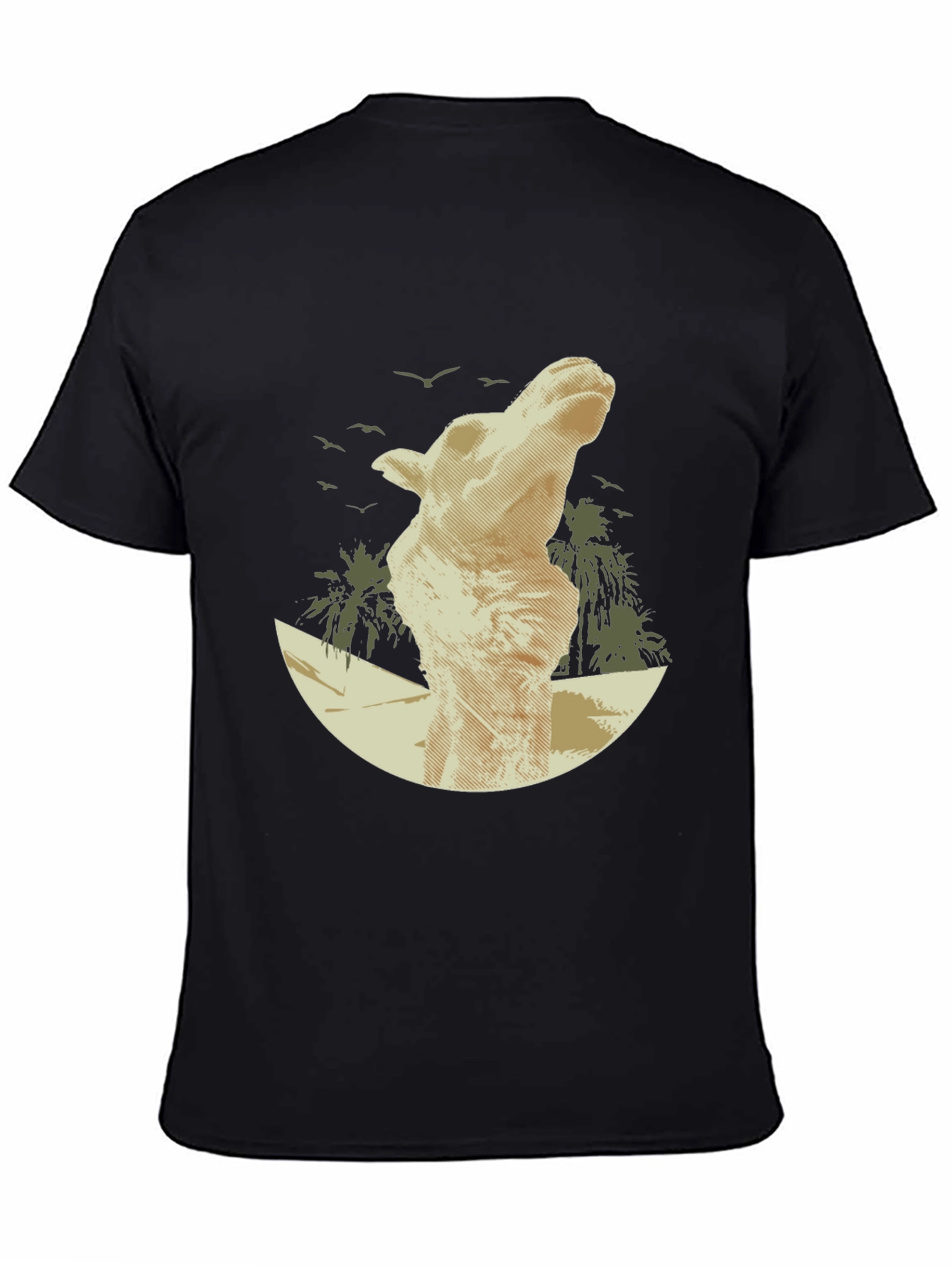 Desert Mirage Tee: Camel Silhouette