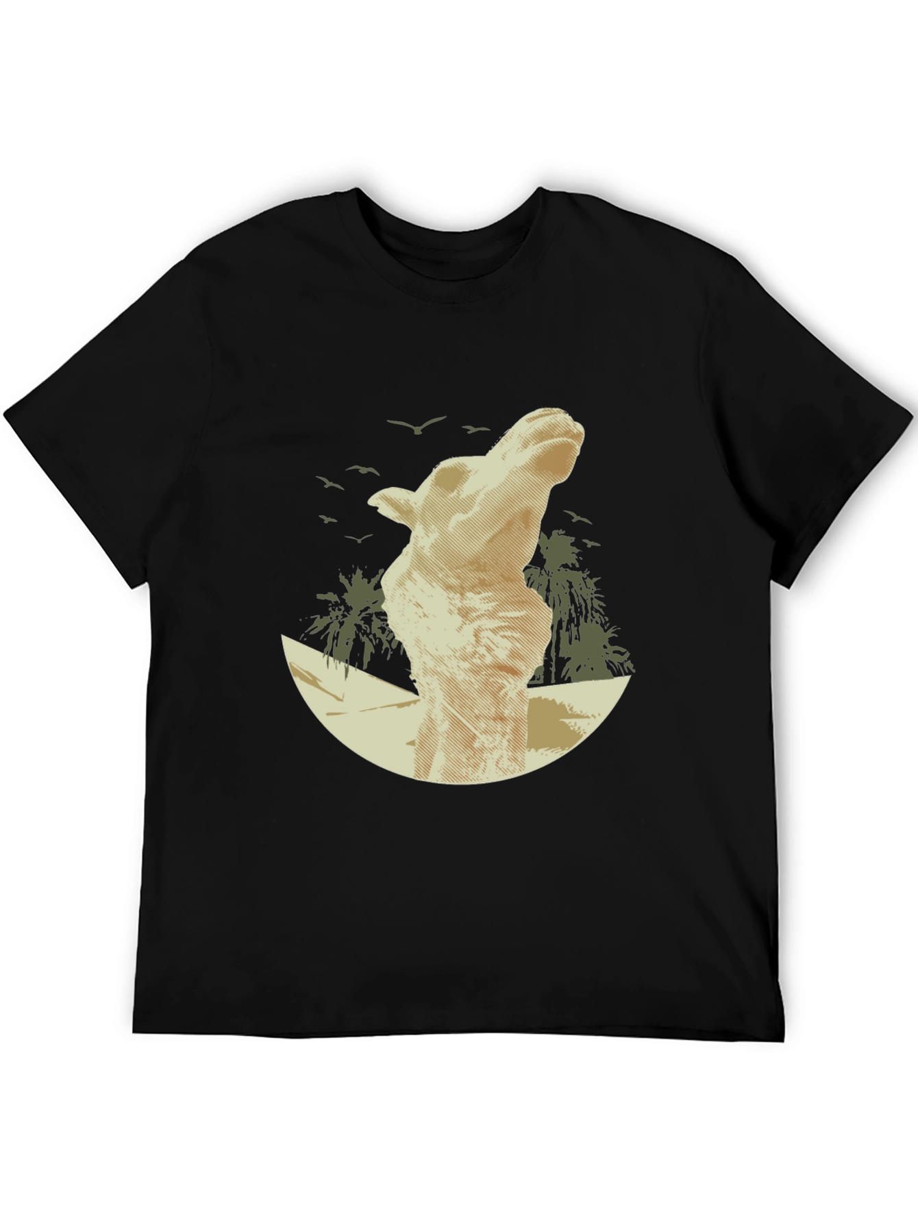Desert Mirage Tee: Camel Silhouette