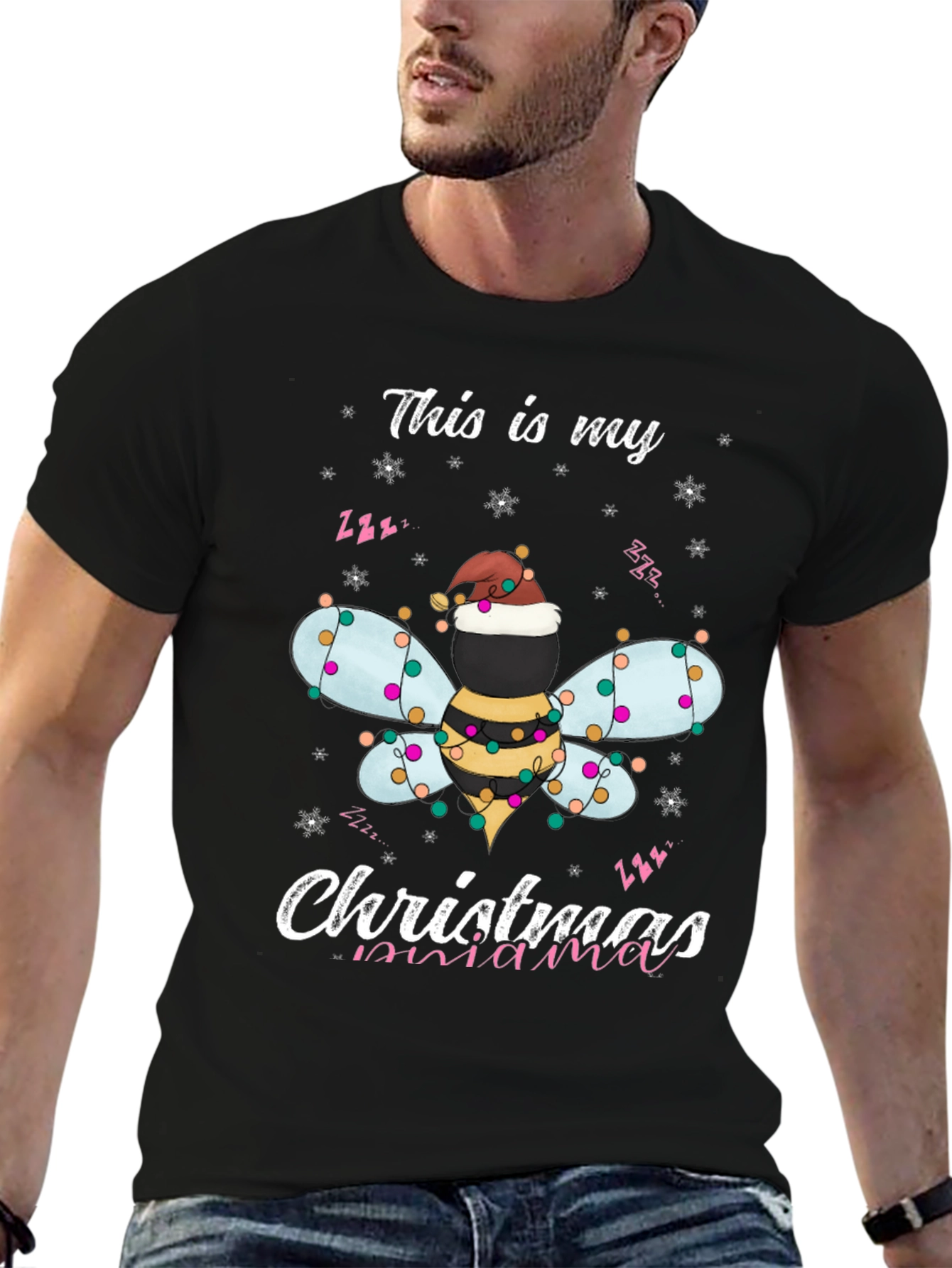 Christmas Bee Mama T-Shirt Holiday Season Tee