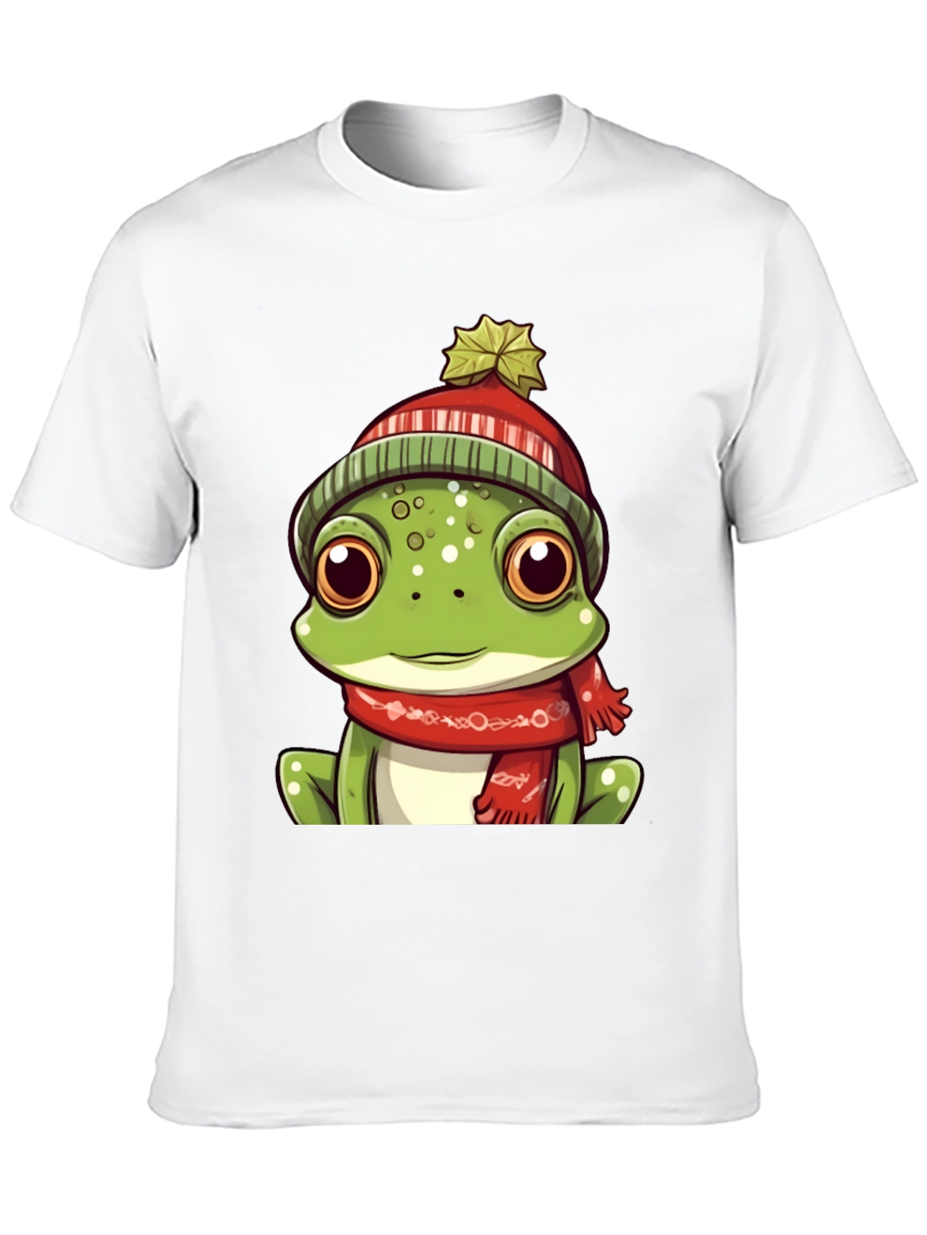 Frog with Winter Hat Graphic Tee - Unisex