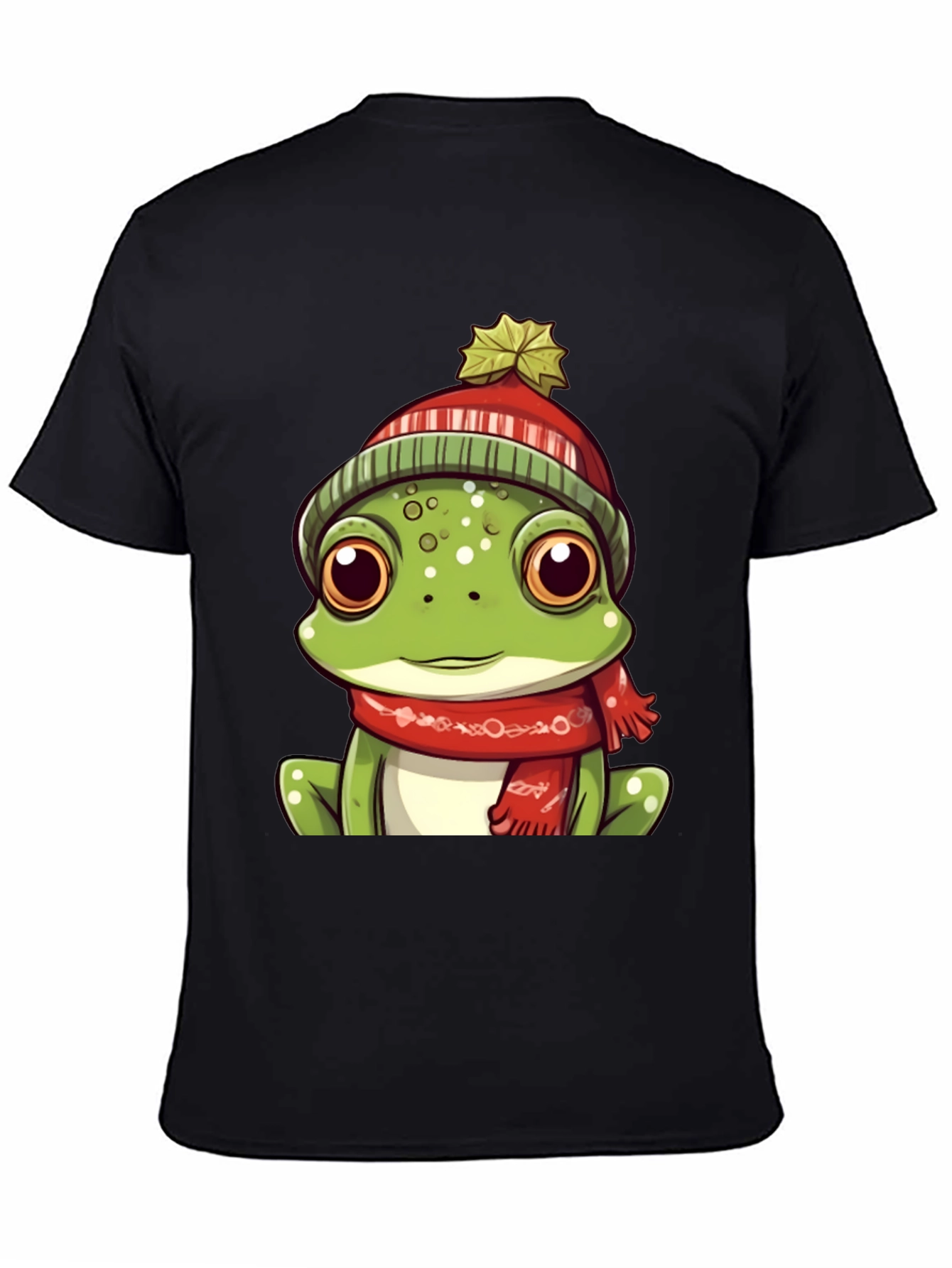 Frog with Winter Hat Graphic Tee - Unisex