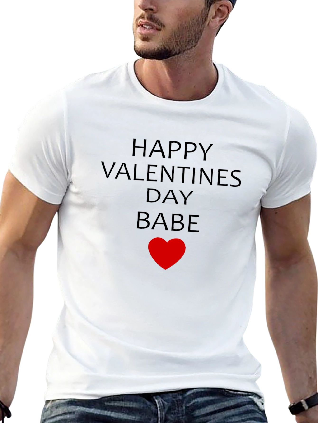 Happy Valentines Day Babe Heart T-Shirt