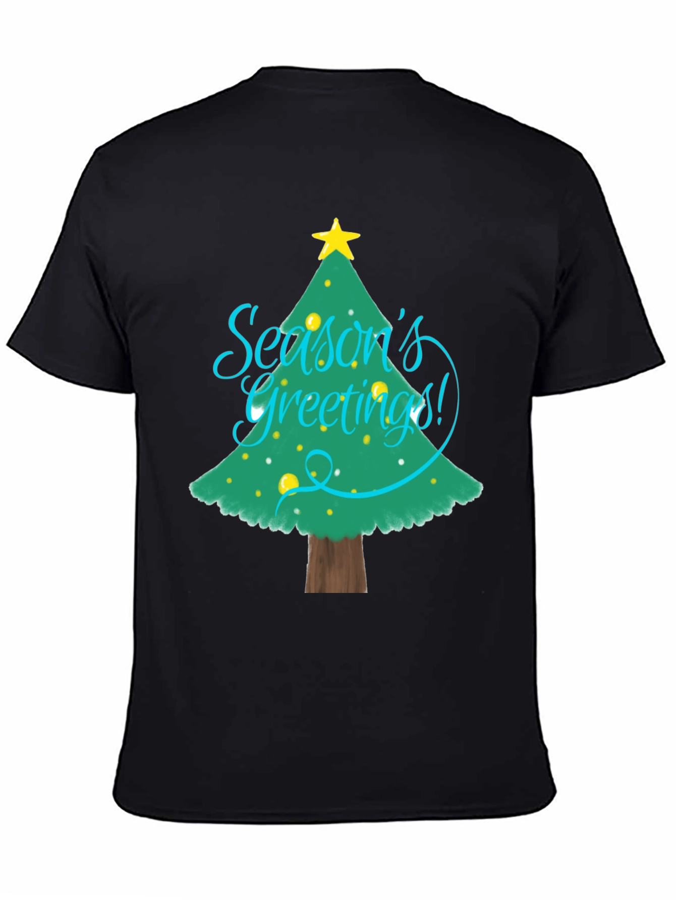 Christmas Seasons Greetings Tree Graphic T-Shirt