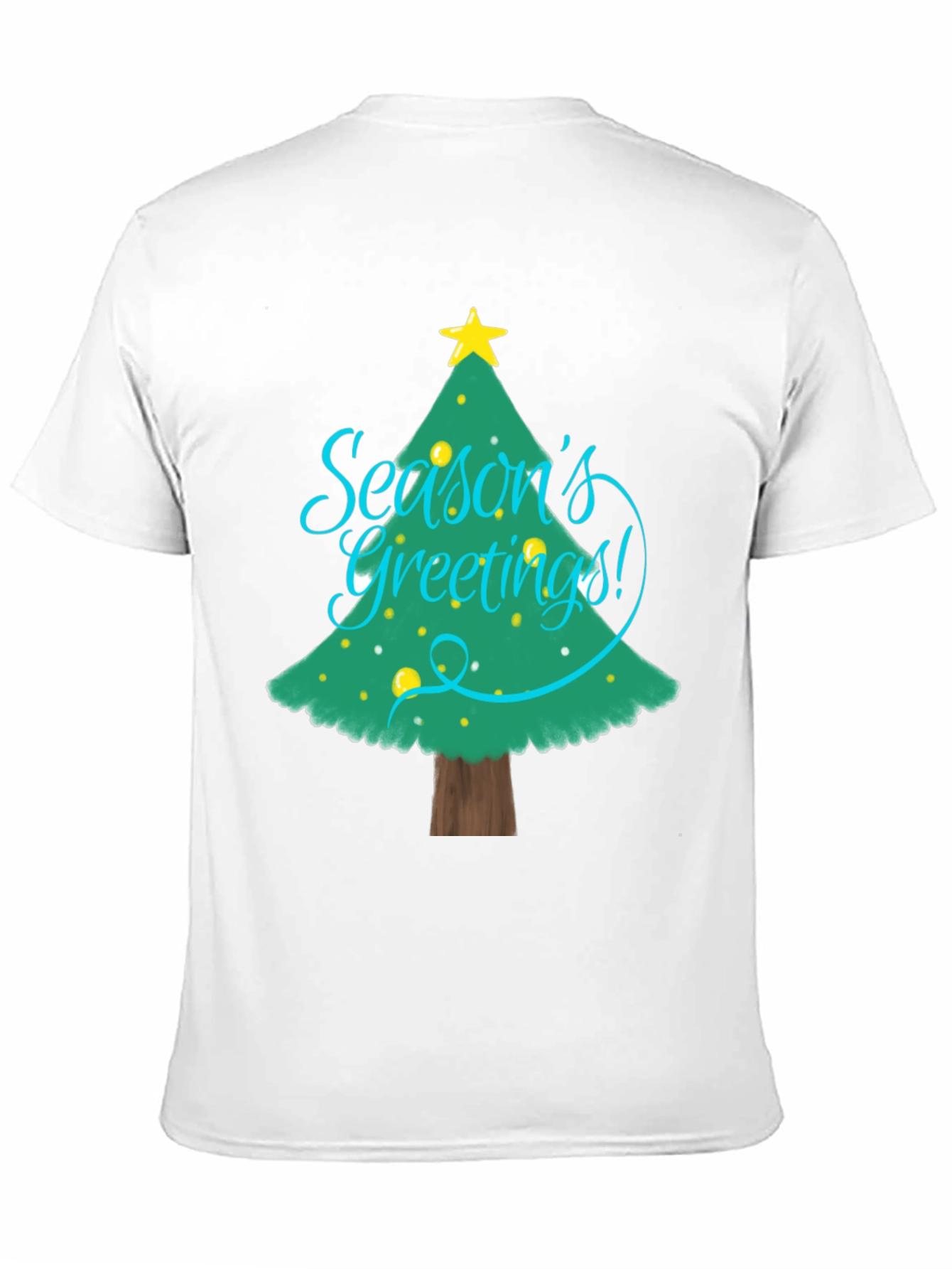 Christmas Seasons Greetings Tree Graphic T-Shirt
