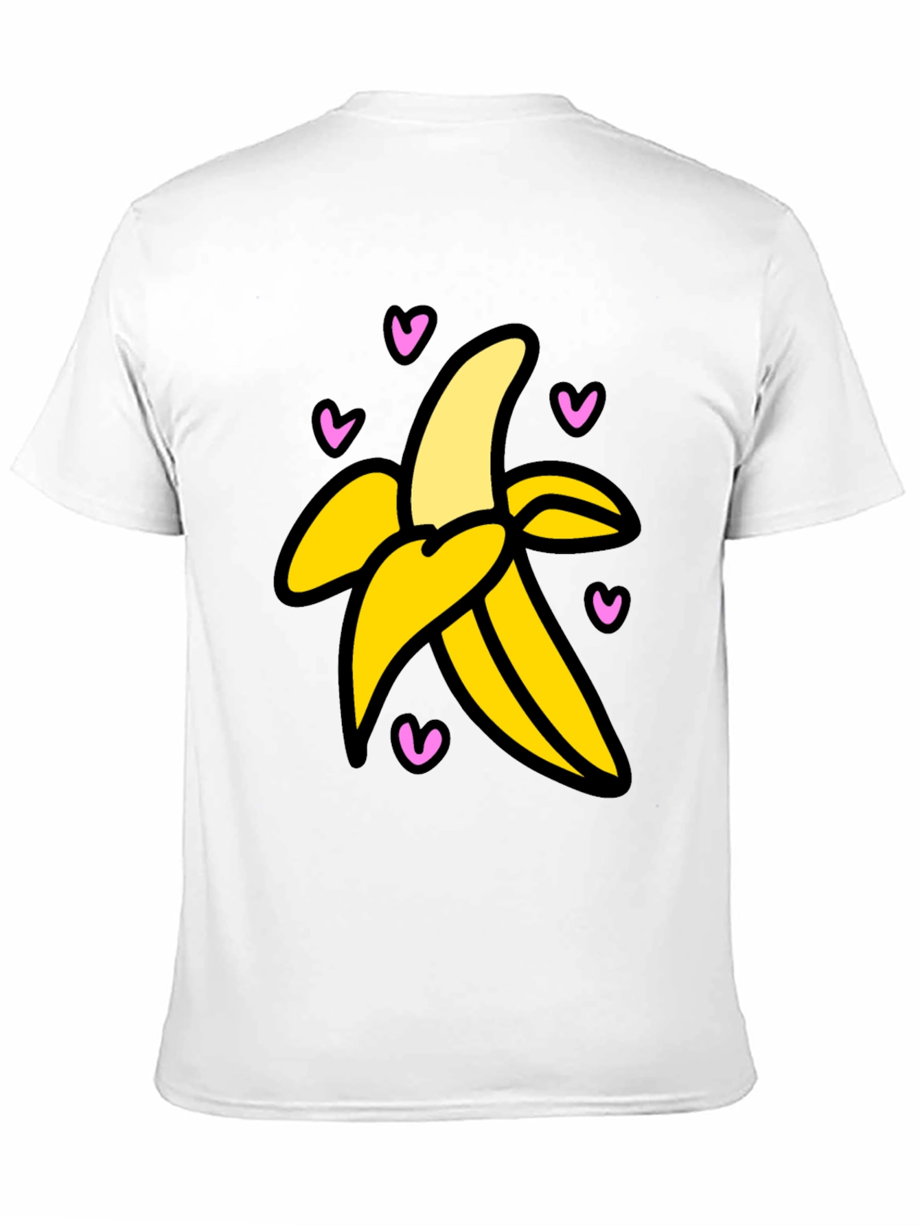 Banana Love Graphic Tee - Black Cotton T-Shirt