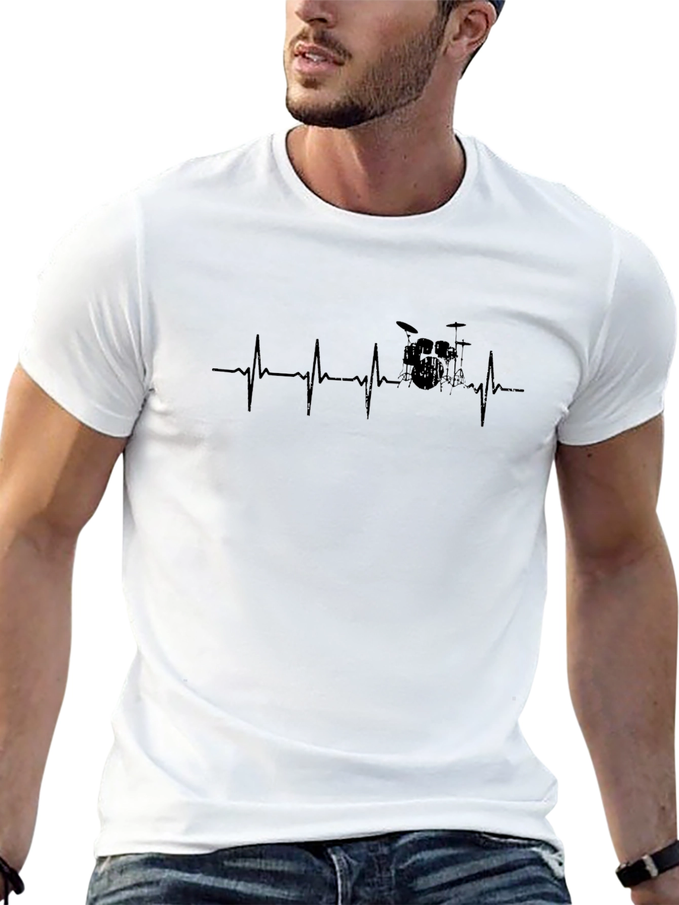 Drumbeat Heartbeat T-Shirt - Musician Tee
