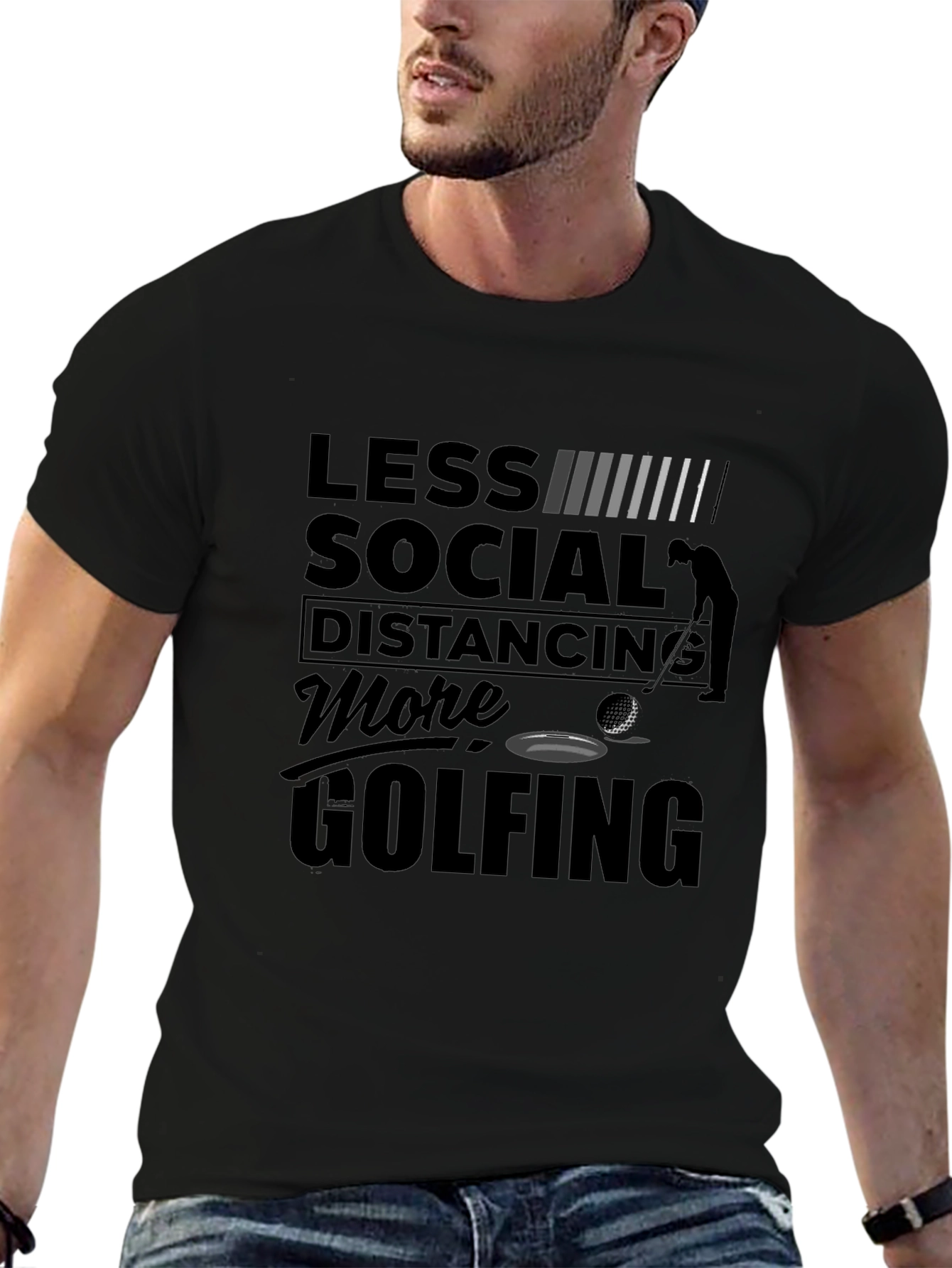 Less Social Distancing More Golfing T-Shirt