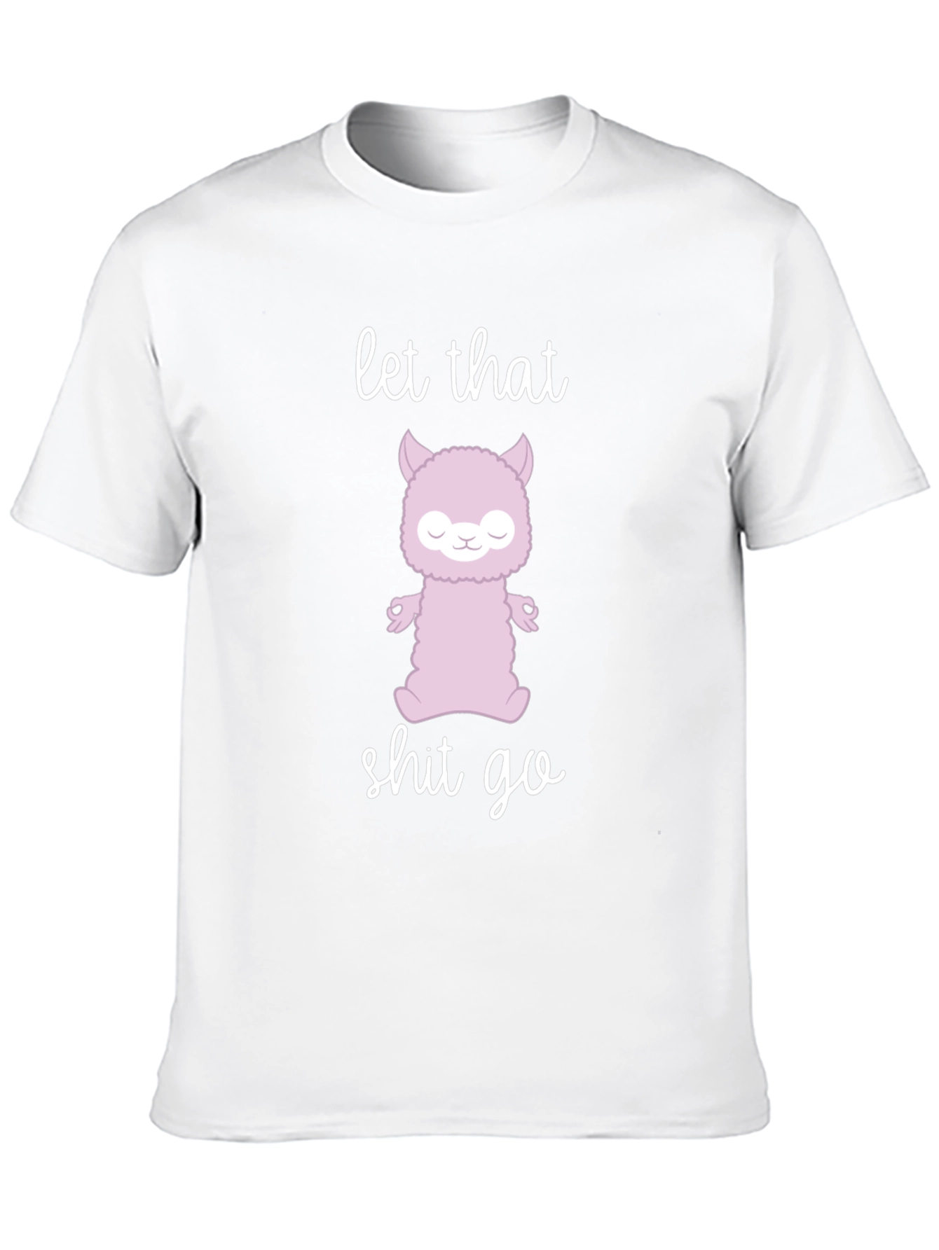 Zen Alpaca Meditation T-Shirt - Let That Go