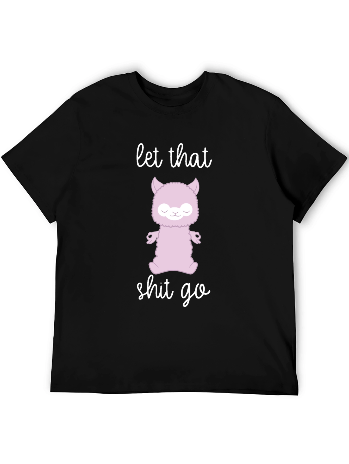 Zen Alpaca Meditation T-Shirt - Let That Go