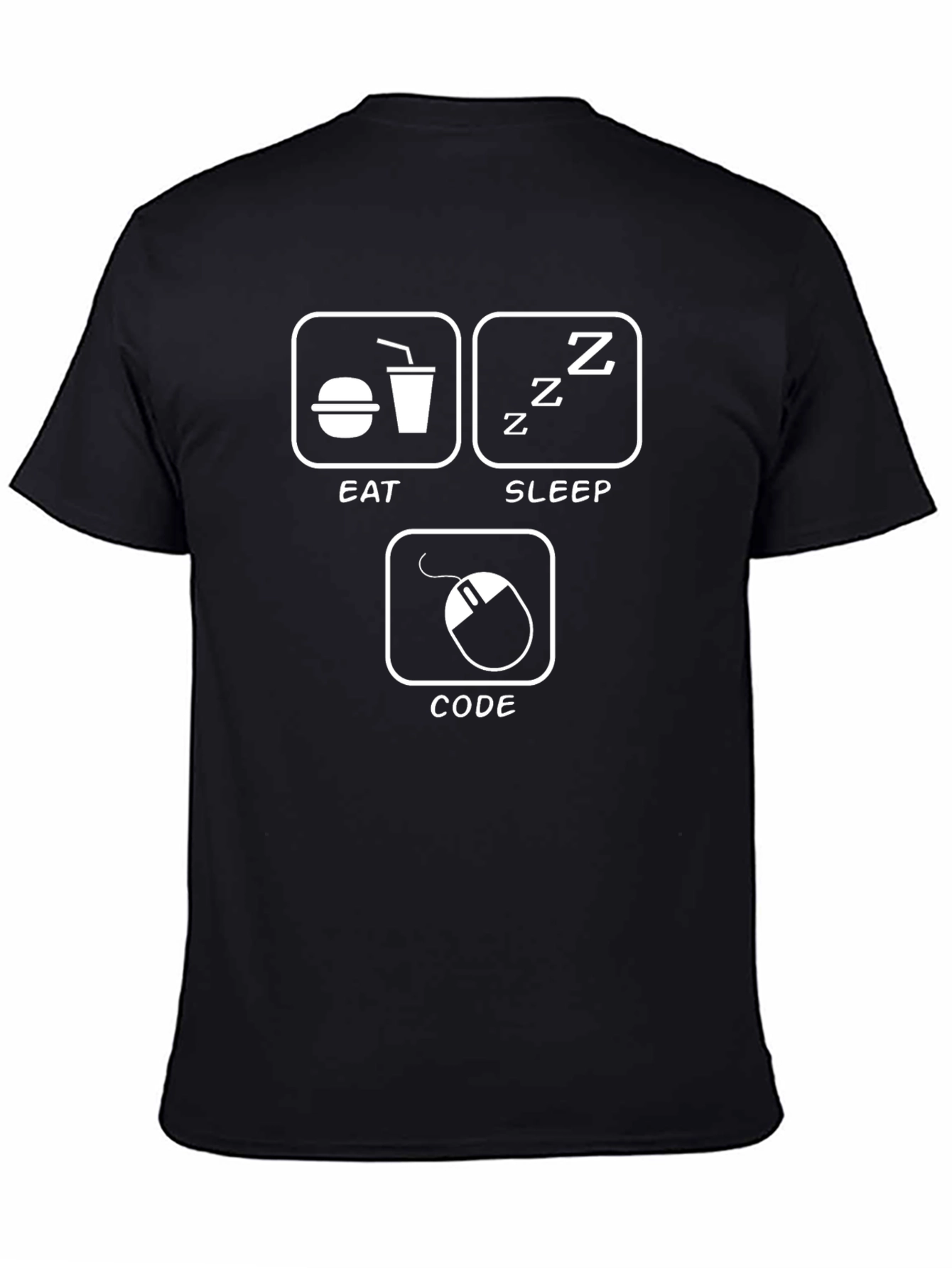 Eat Sleep Code Graphic T-Shirt for Programmers