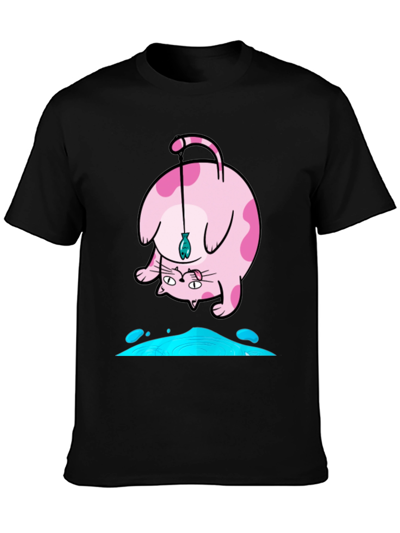 Funky Cat Fishing T-Shirt