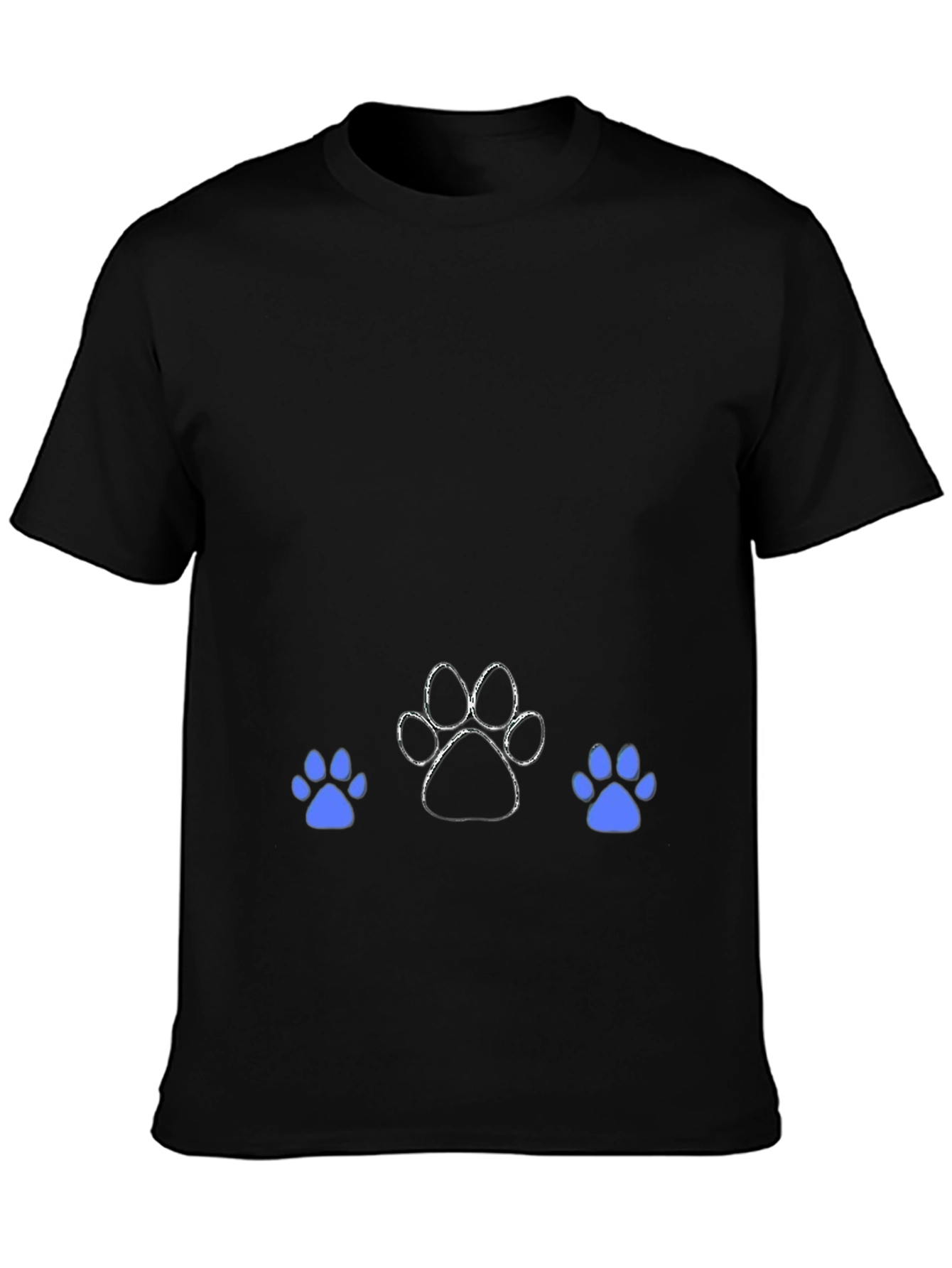 Dog Paw Print Graphic T-Shirt