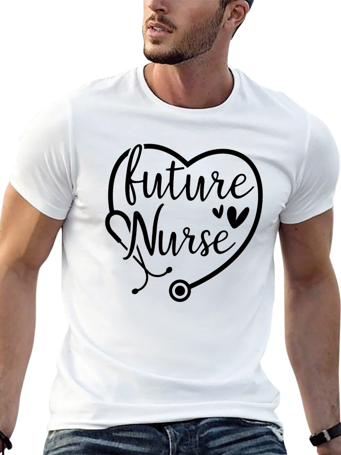 Future Nurse T-Shirt - Heart Stethoscope Design