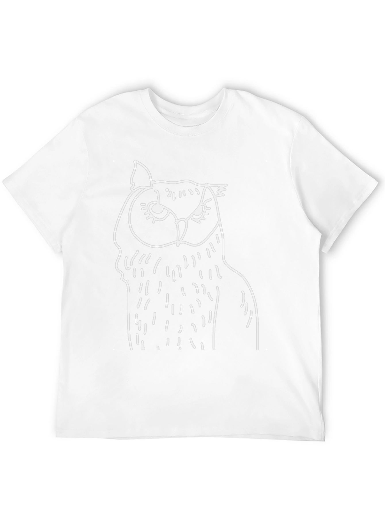 Owl Graphic Tee - Mens Black Cotton T-Shirt