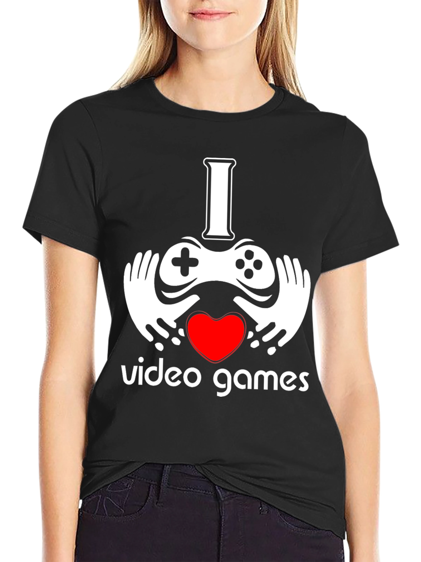 I Heart Video Games Black Graphic Tee