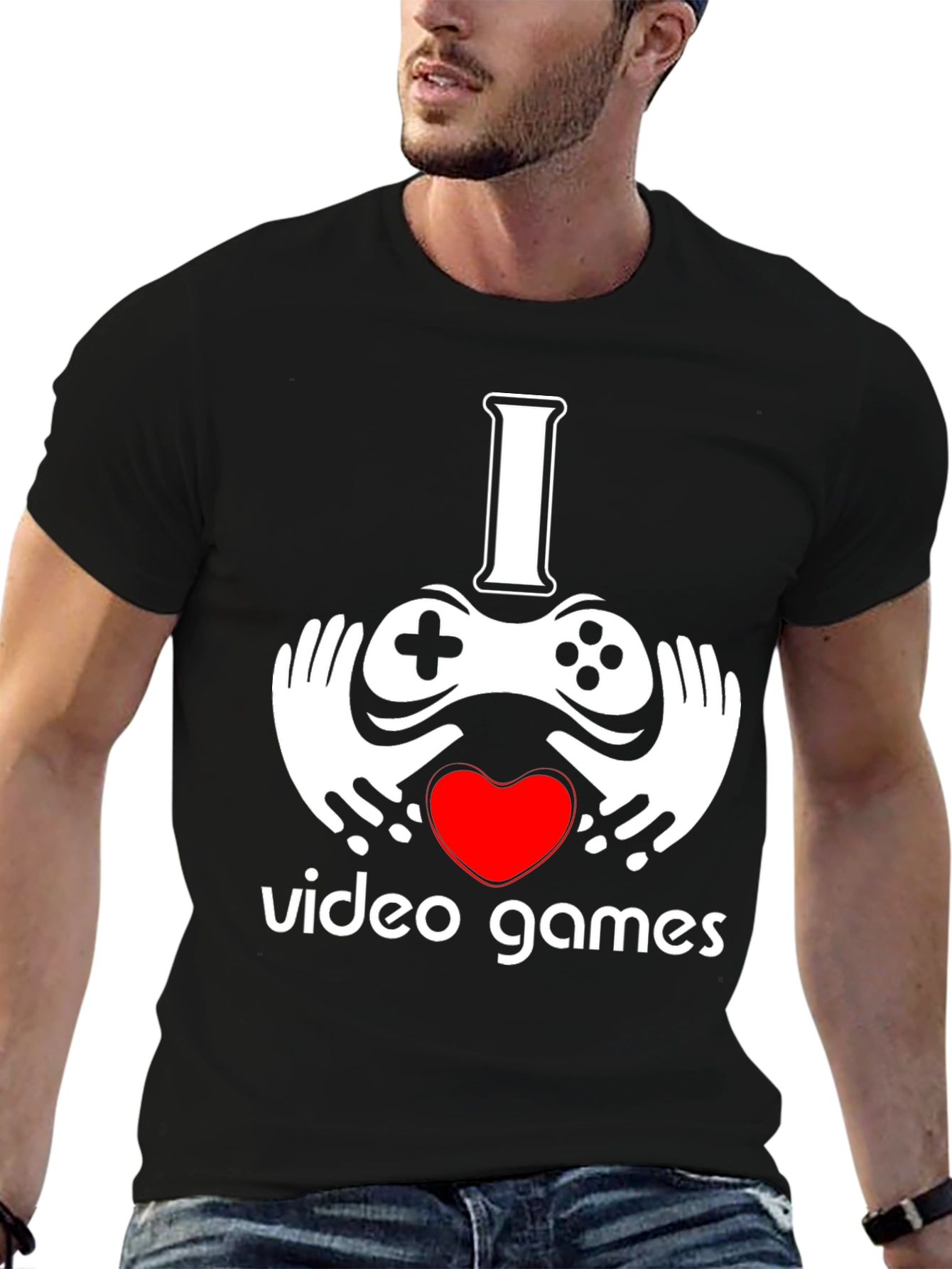 I Heart Video Games Black Graphic Tee