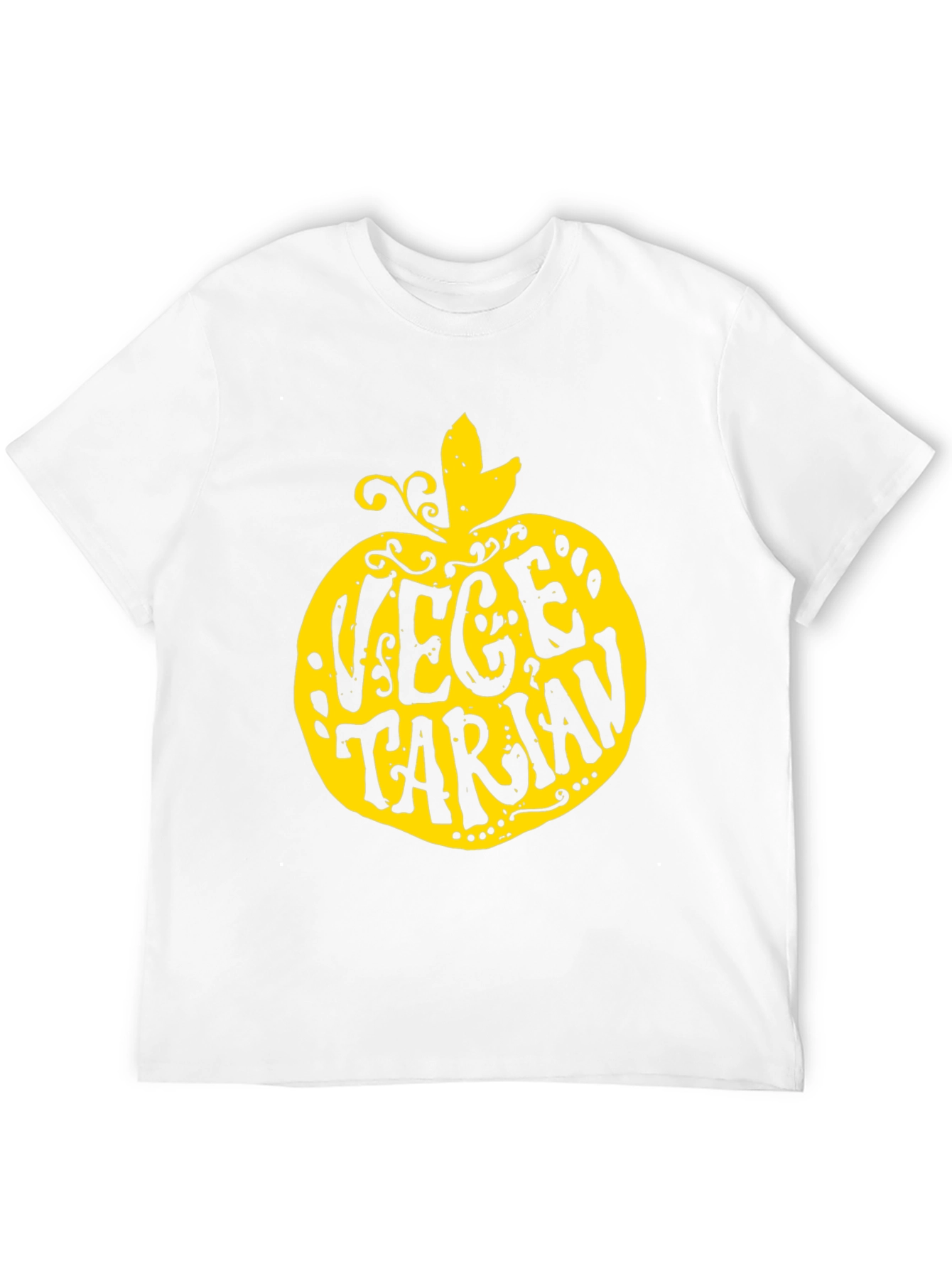 Vegetarian Apple T-Shirt - Black Unique Design