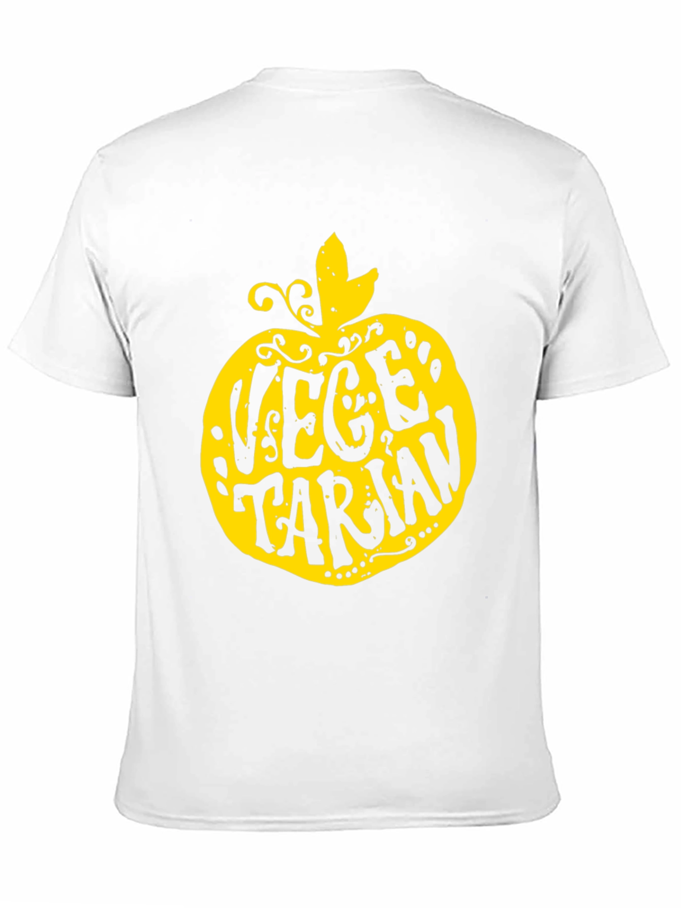 Vegetarian Apple T-Shirt - Black Unique Design