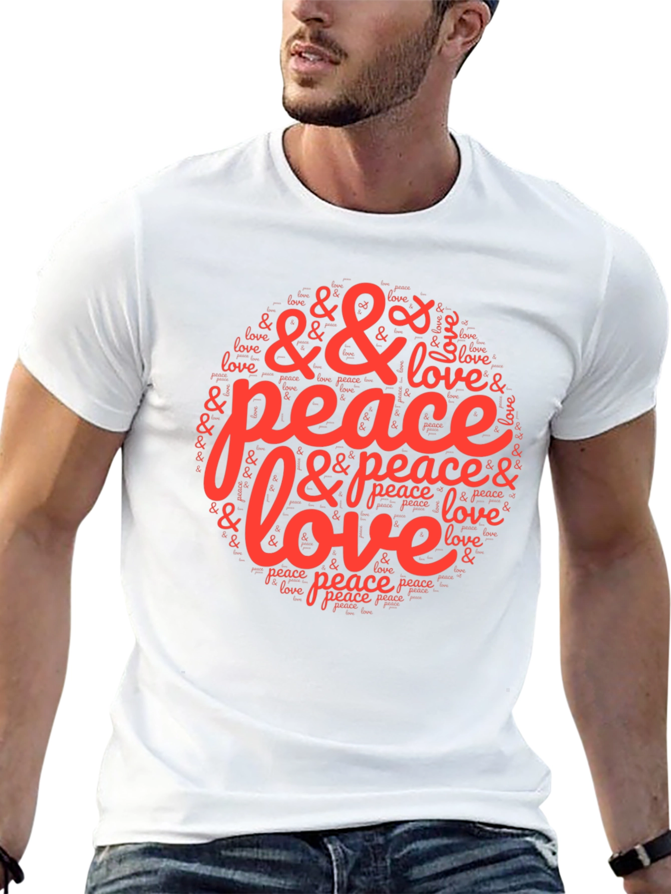 Peace & Love Graphic T-Shirt - Stylish Design