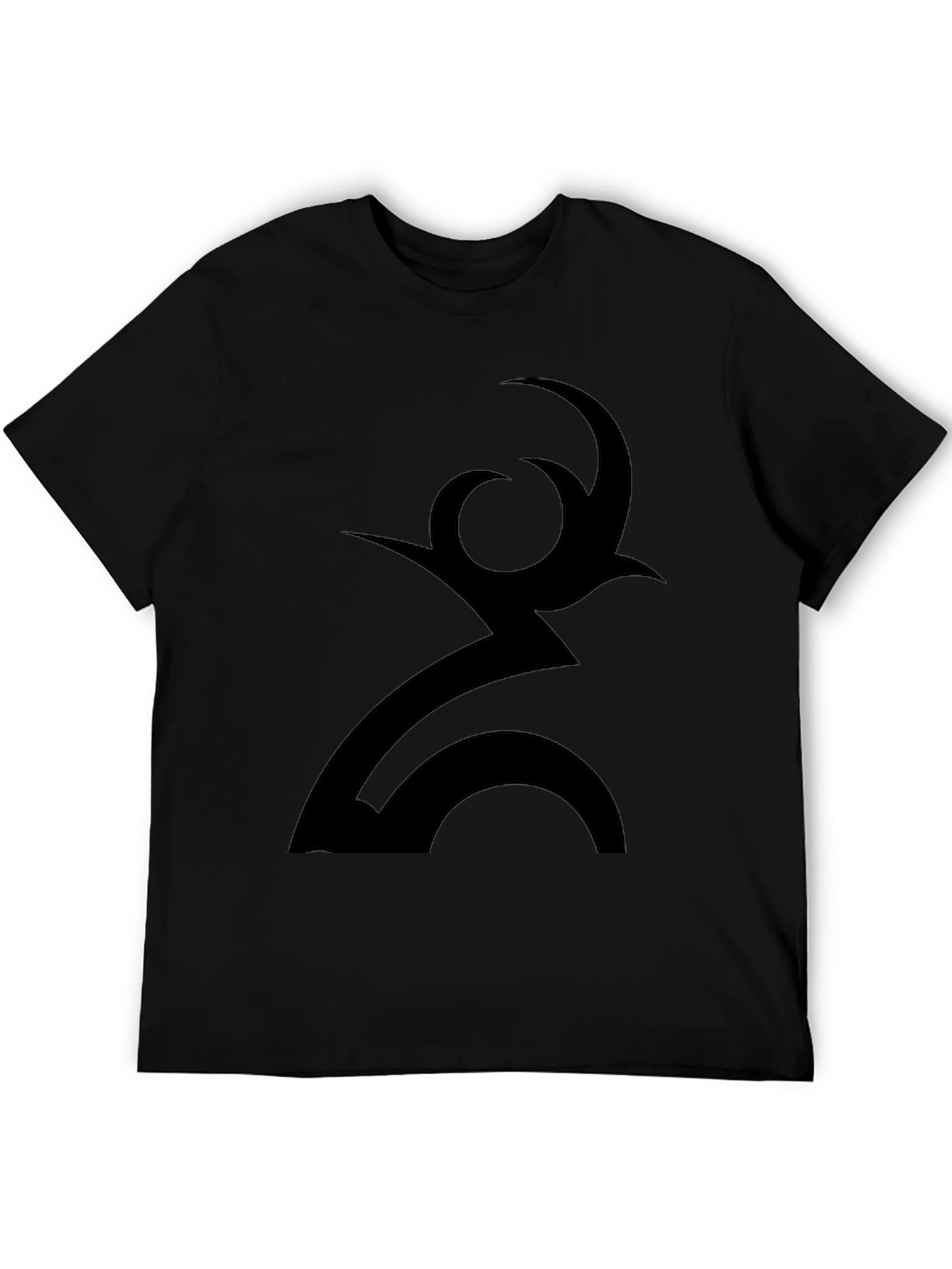 Abstract Symbol Graphic Black T-Shirt