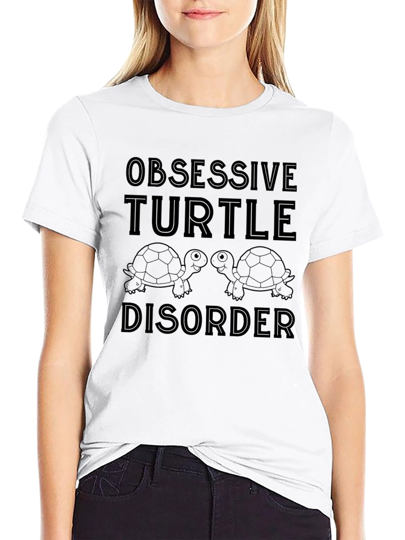 Obsessive Turtle Disorder Black T-Shirt