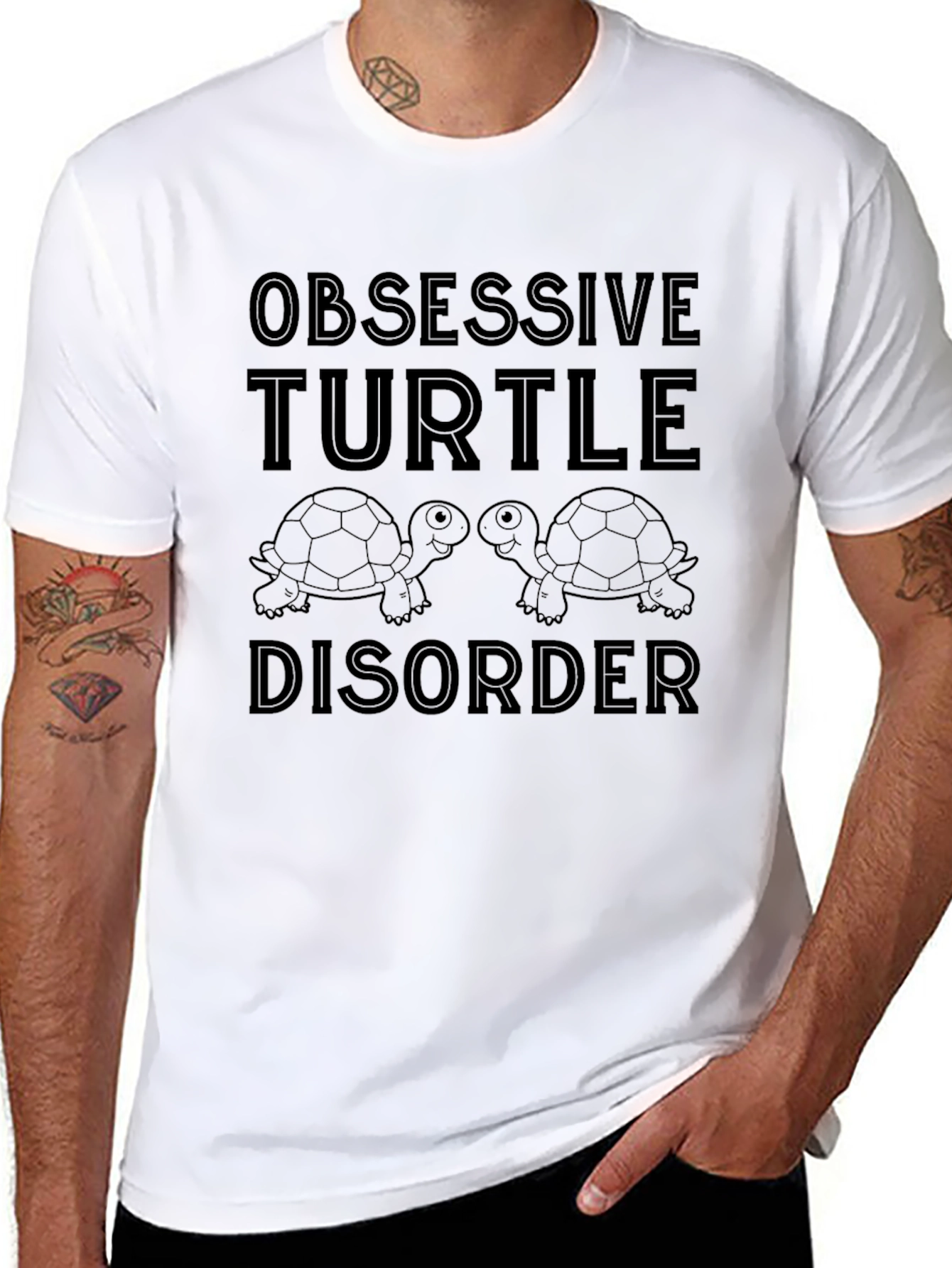 Obsessive Turtle Disorder Black T-Shirt