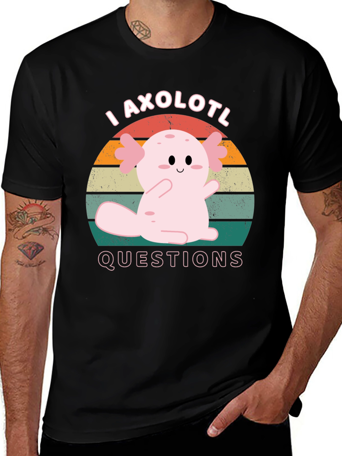 I Axolotl Questions T-Shirt Cute Salamander Tee