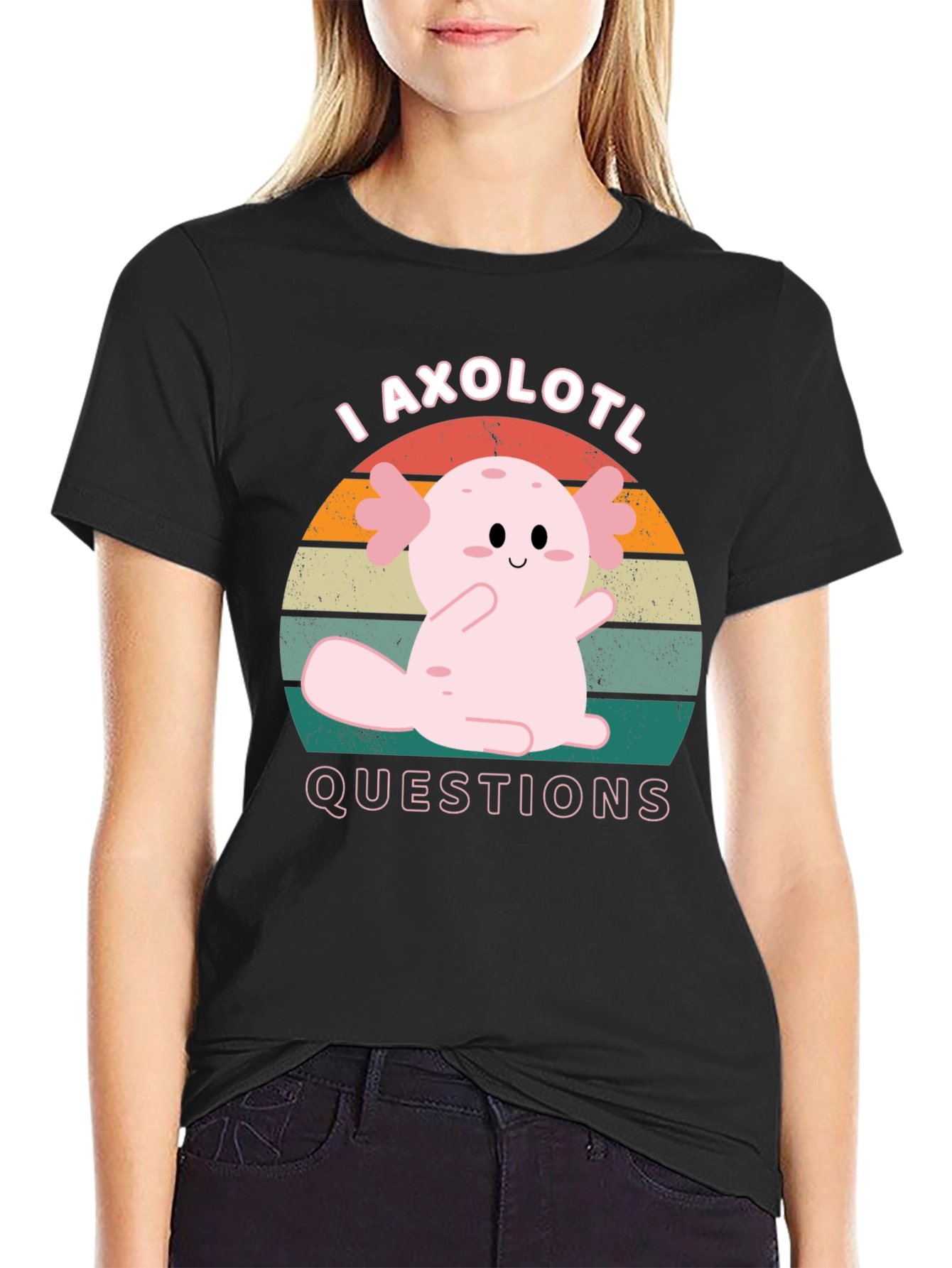 I Axolotl Questions T-Shirt Cute Salamander Tee