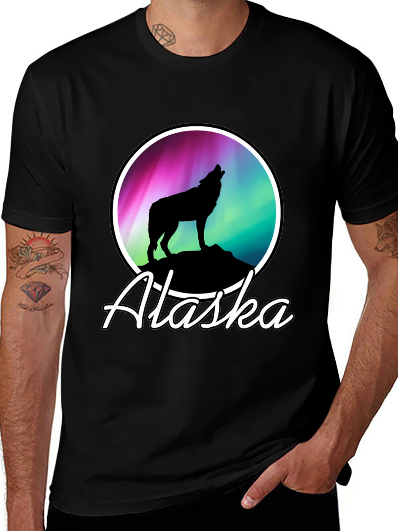 Alaska Wolf Silhouette T-Shirt