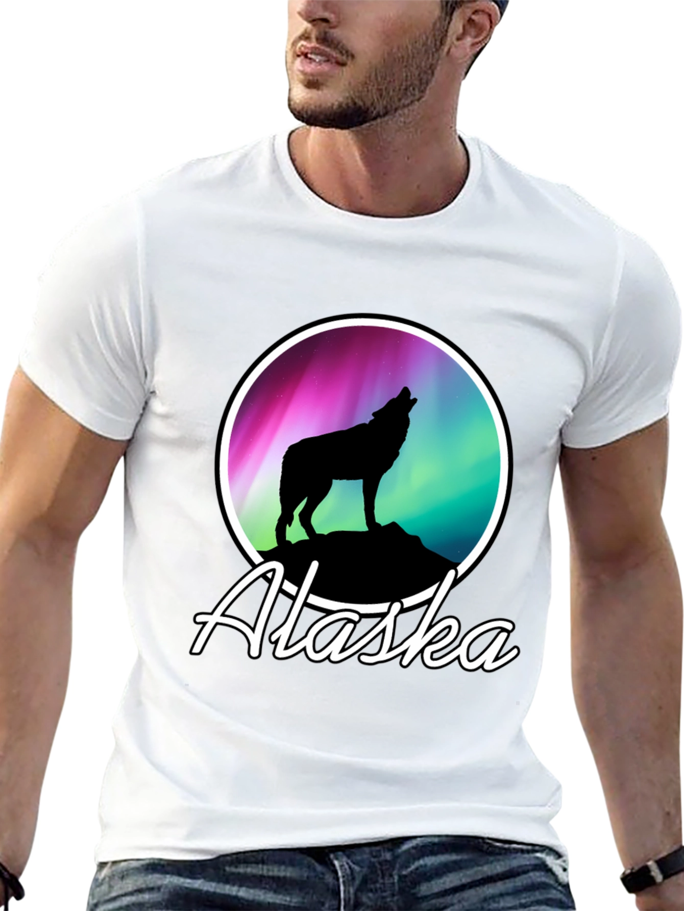 Alaska Wolf Silhouette T-Shirt