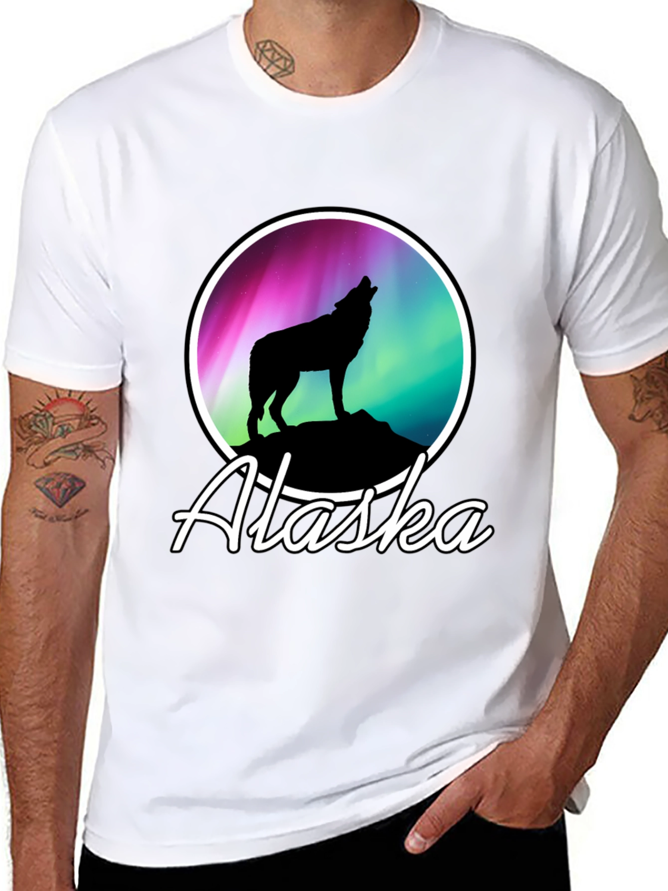 Alaska Wolf Silhouette T-Shirt