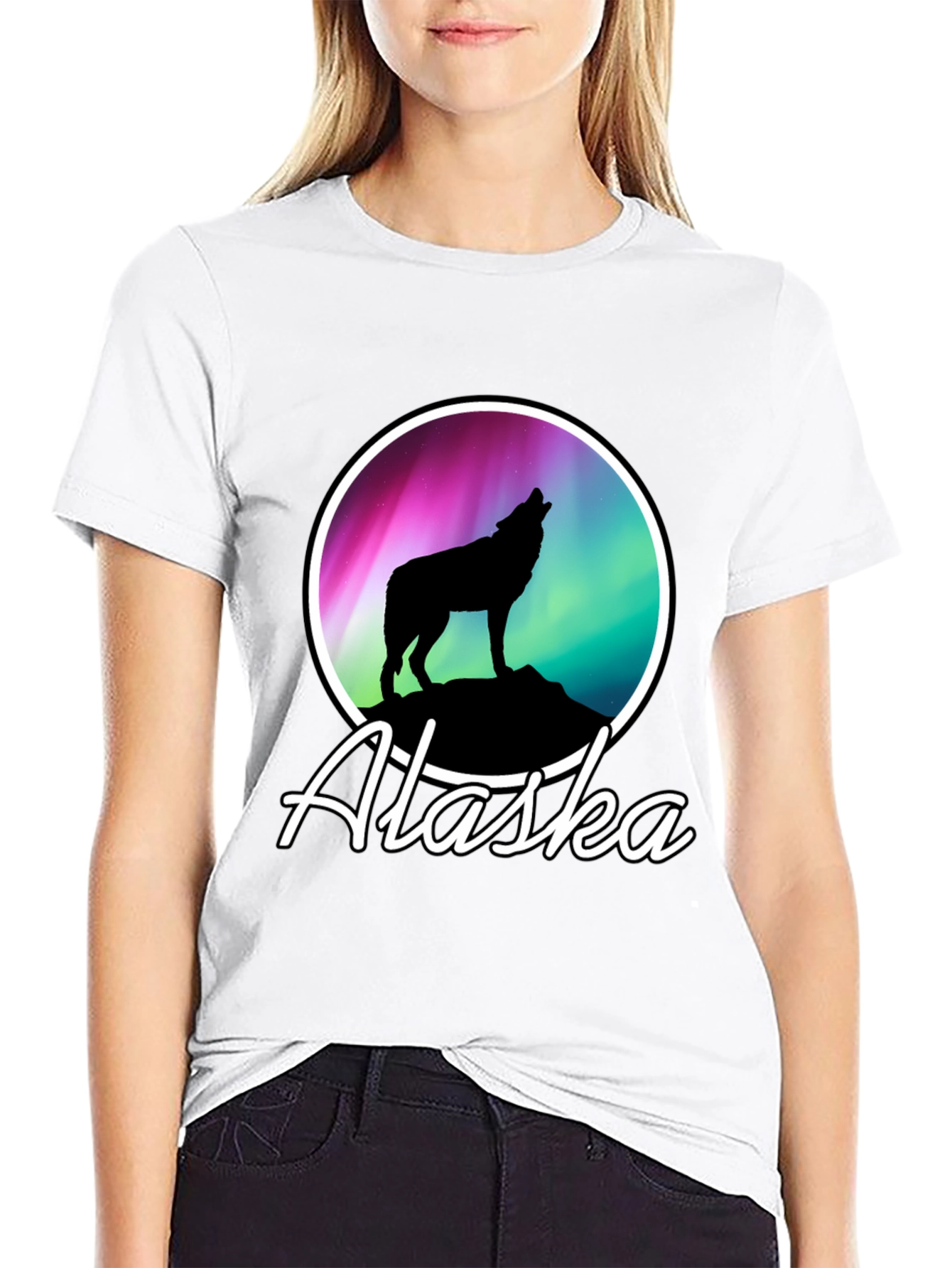 Alaska Wolf Silhouette T-Shirt