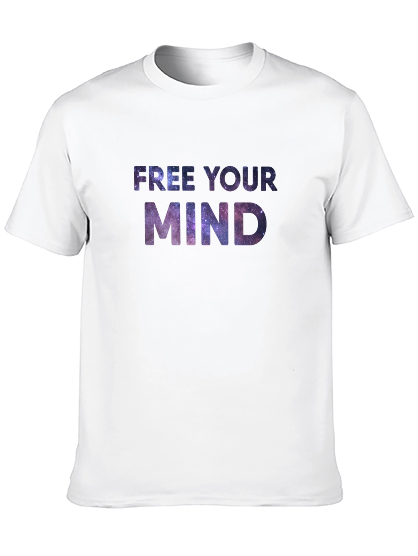 Free Your Mind Galaxy Print Black T-Shirt