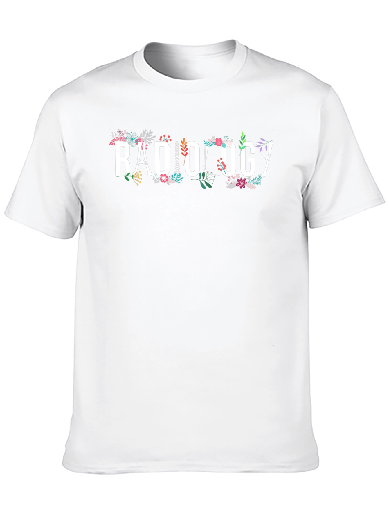 Radiology Floral Graphic T-Shirt Medical Tee