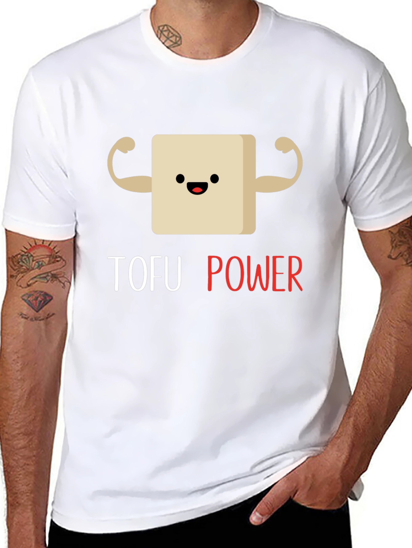 Tofu Power Black Graphic T-Shirt