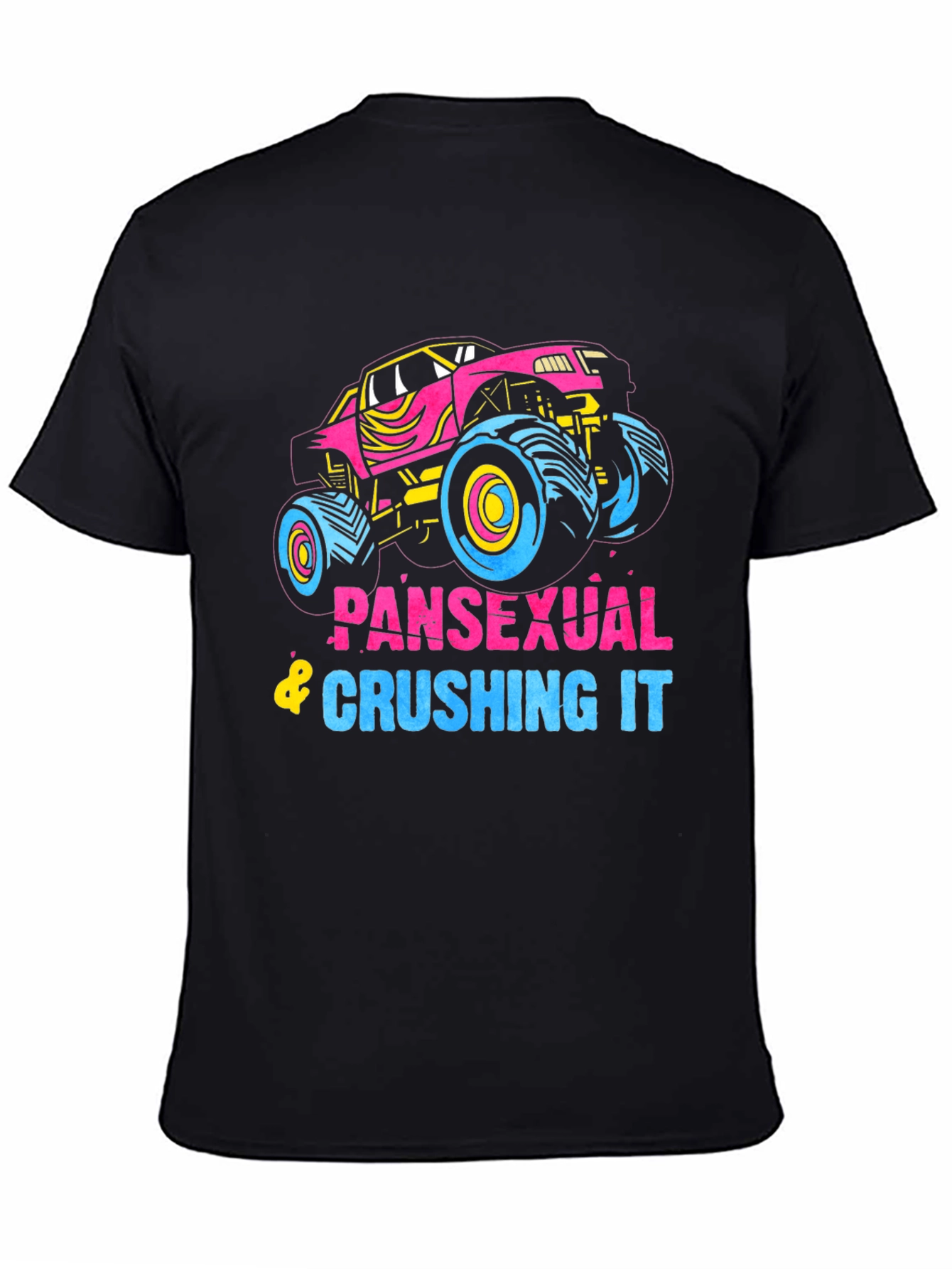 Pansexual Crushing It Monster Truck Graphic Tee