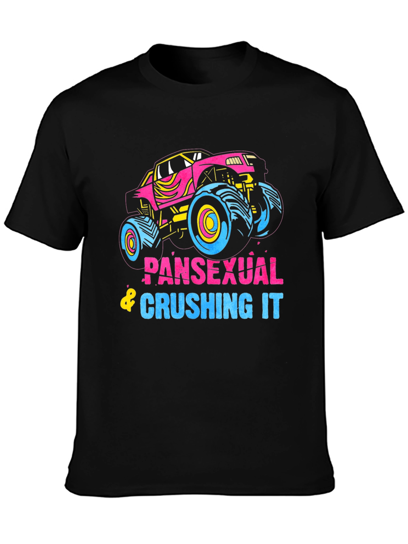 Pansexual Crushing It Monster Truck Graphic Tee