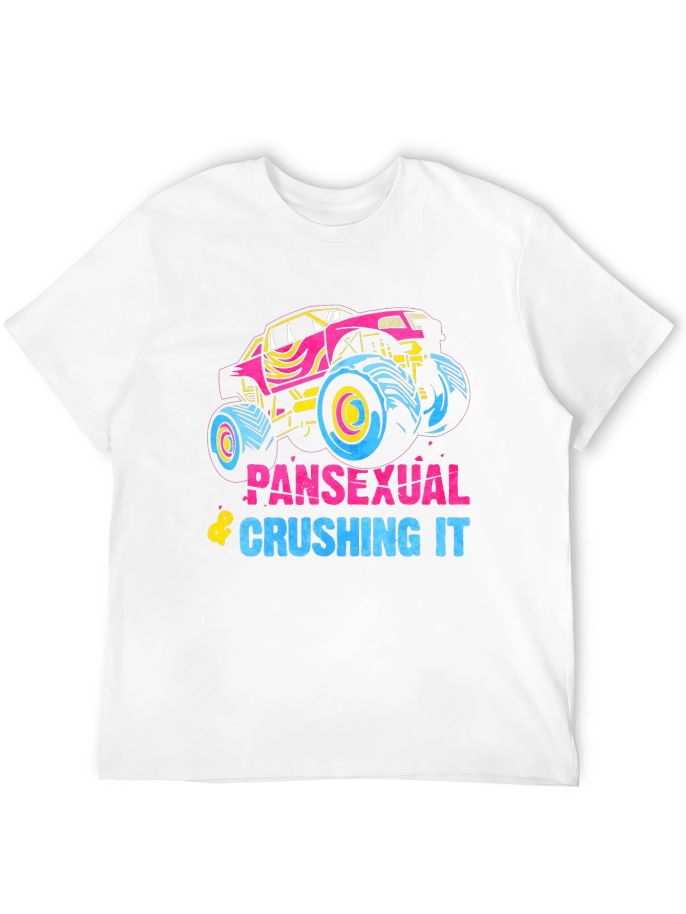 Pansexual Crushing It Monster Truck Graphic Tee